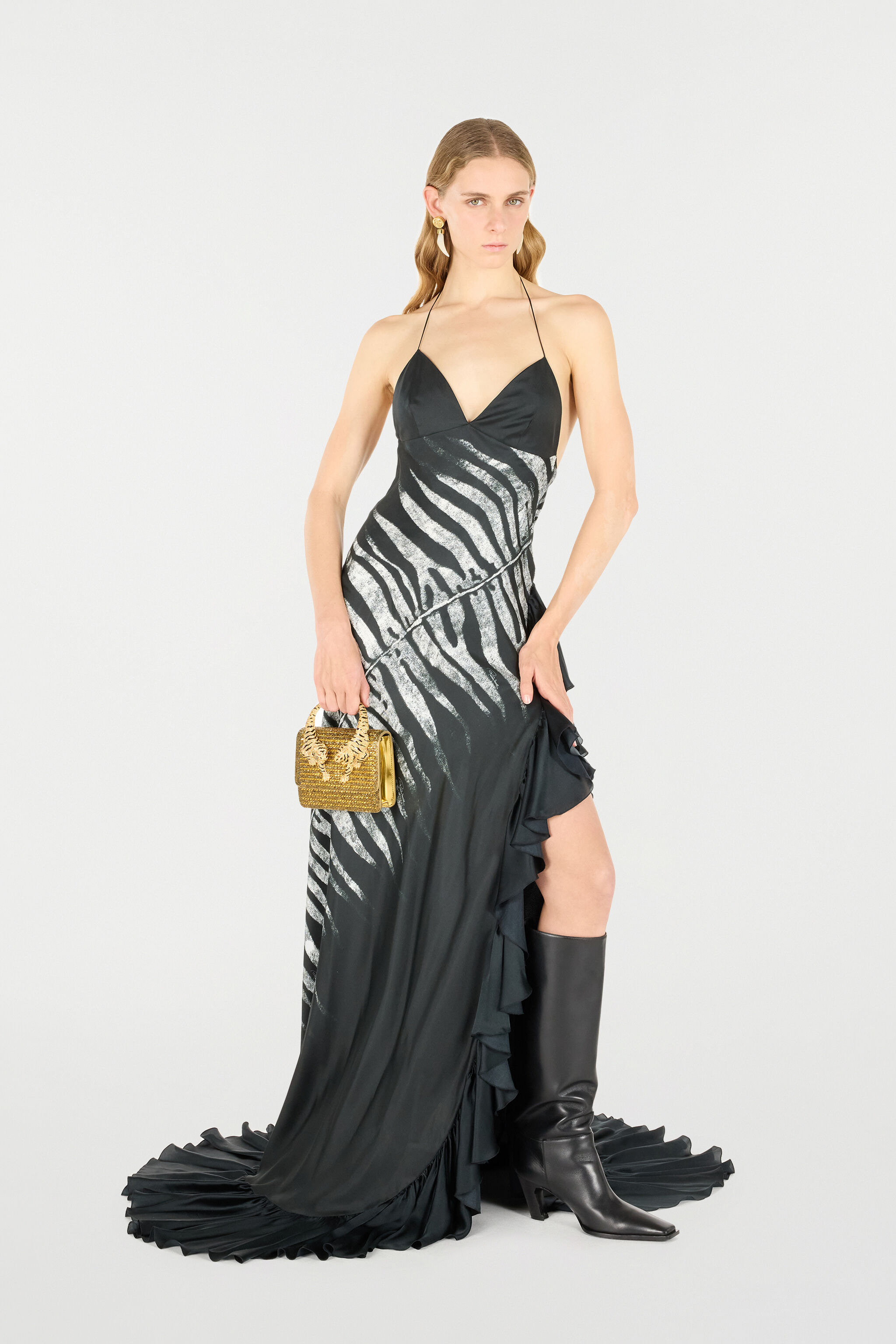 Long Dress With Zebra Print - 2