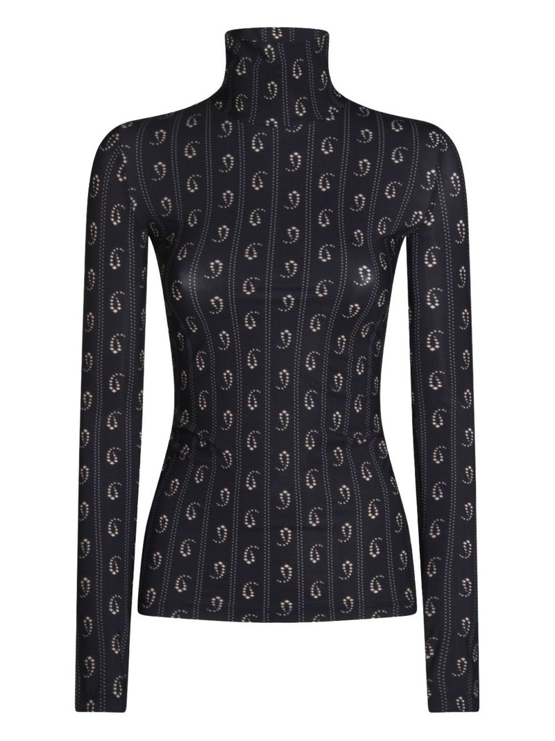 geometric-print turtleneck top 1