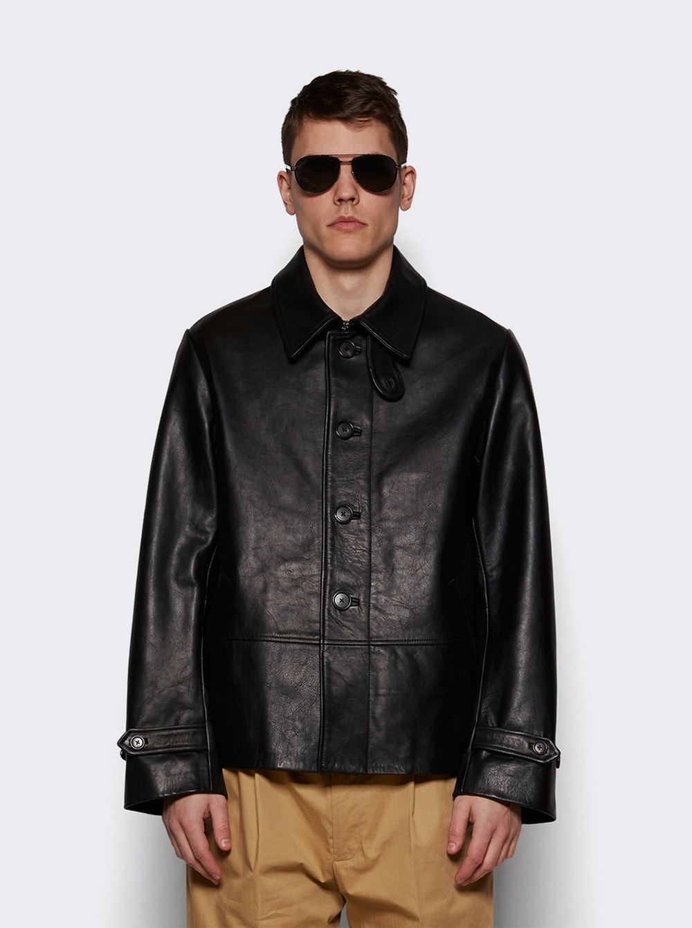 Cropped Continental Coat Black - 2