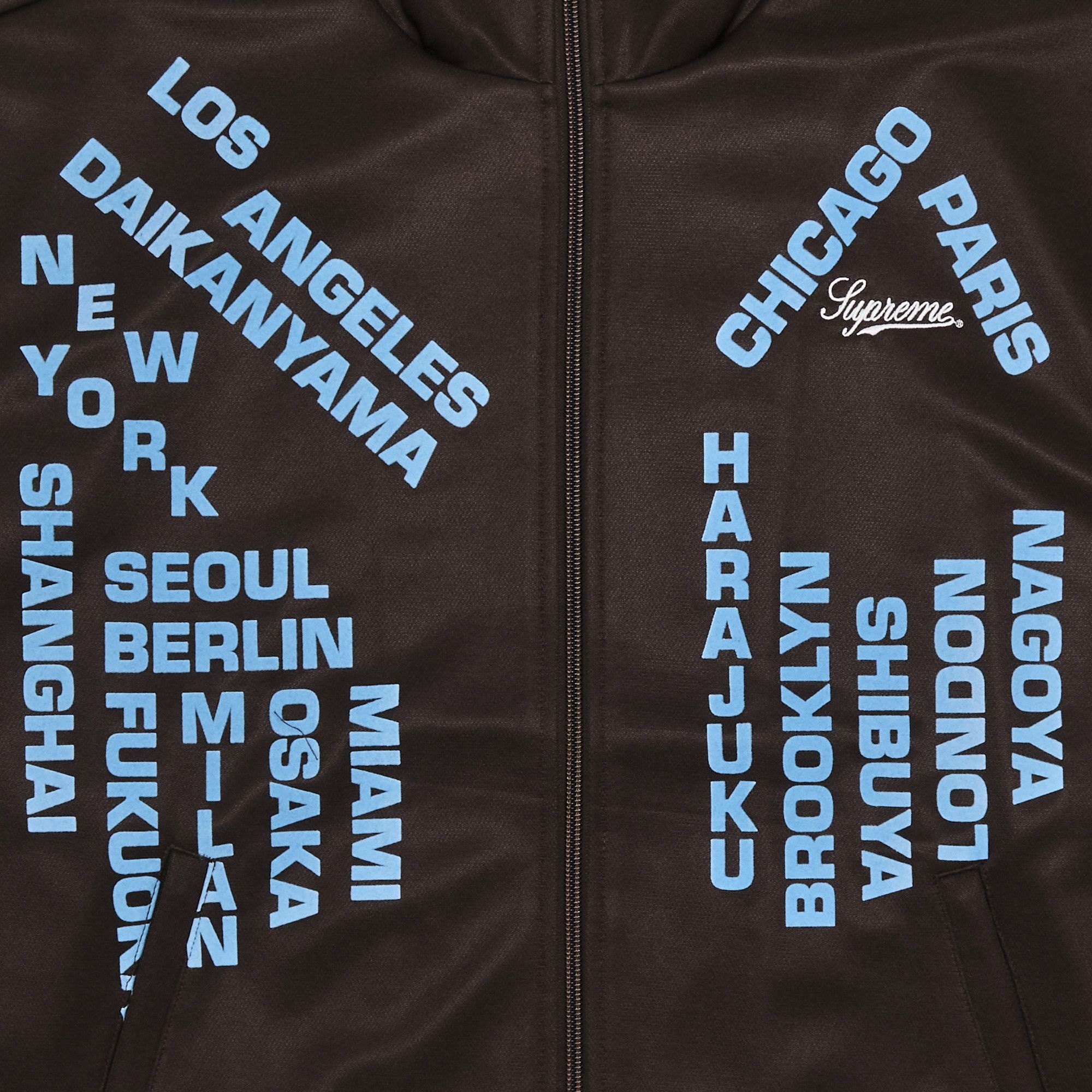 Supreme Worldwide Tricot Track Jacket 'Brown' - 3