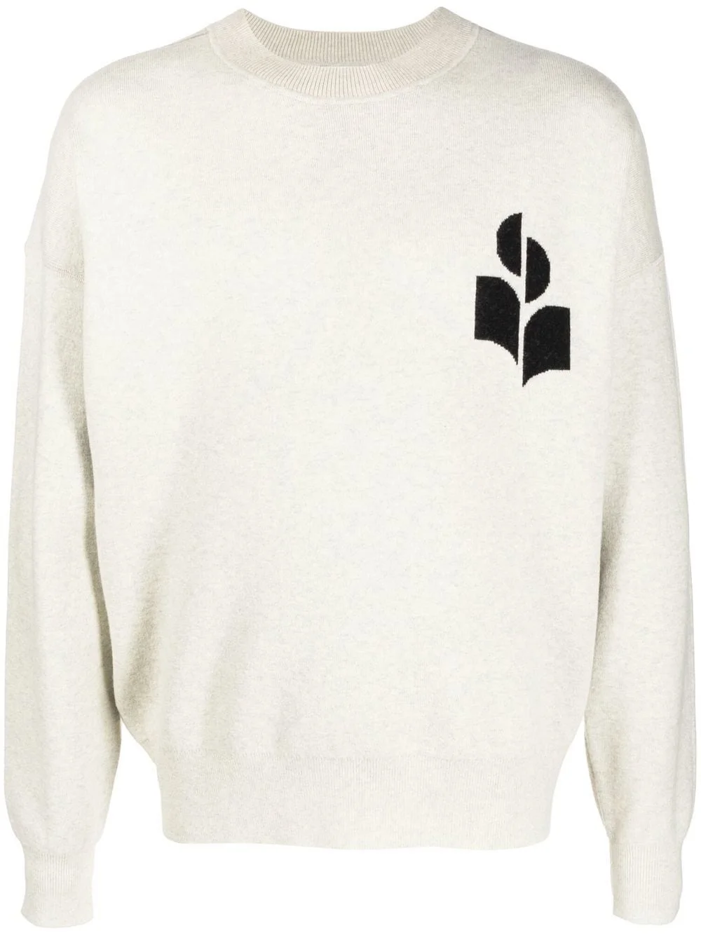 intarsia-knit logo jumper - 1