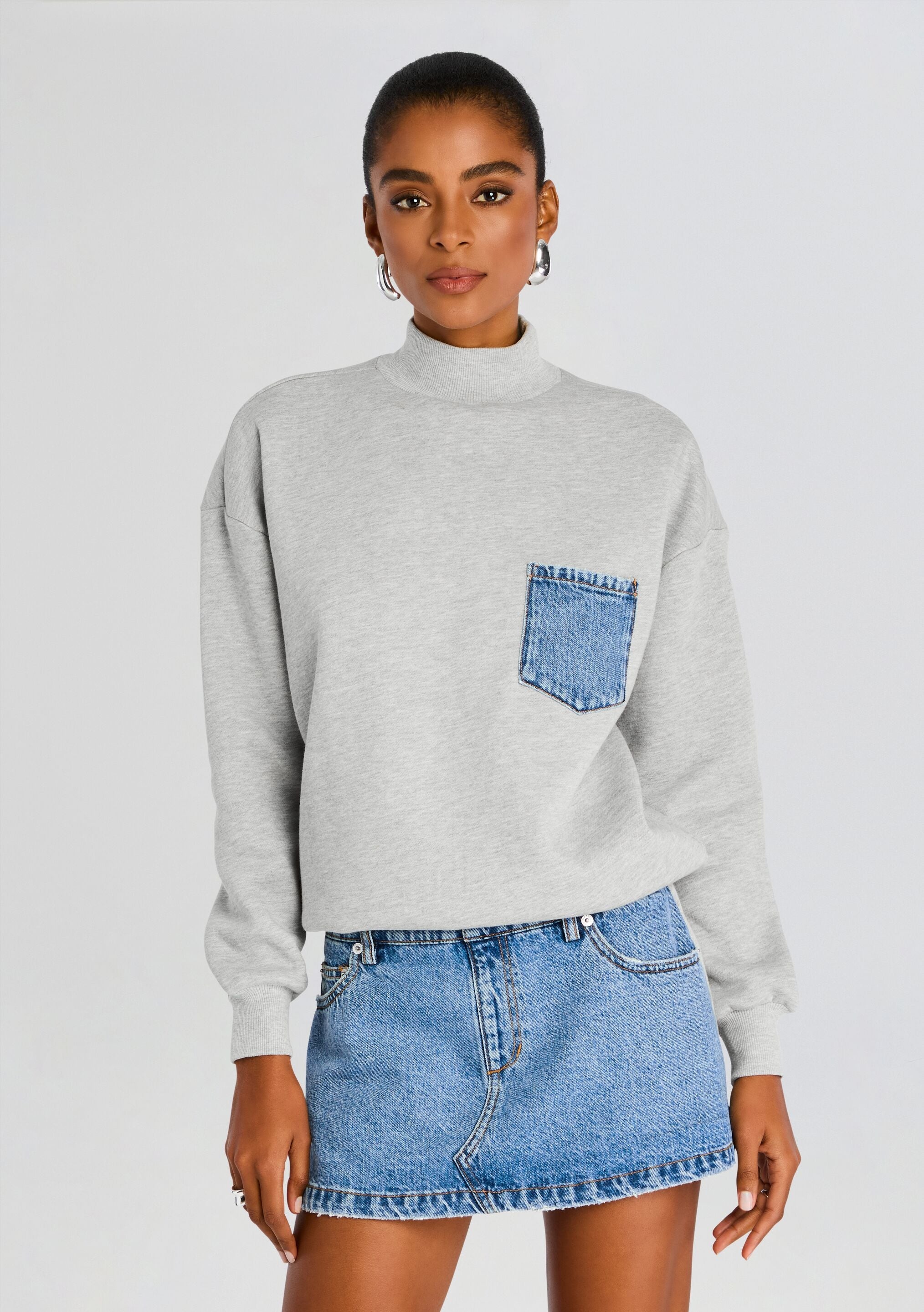 MARLEY TERRY DENIM DRESS - 5