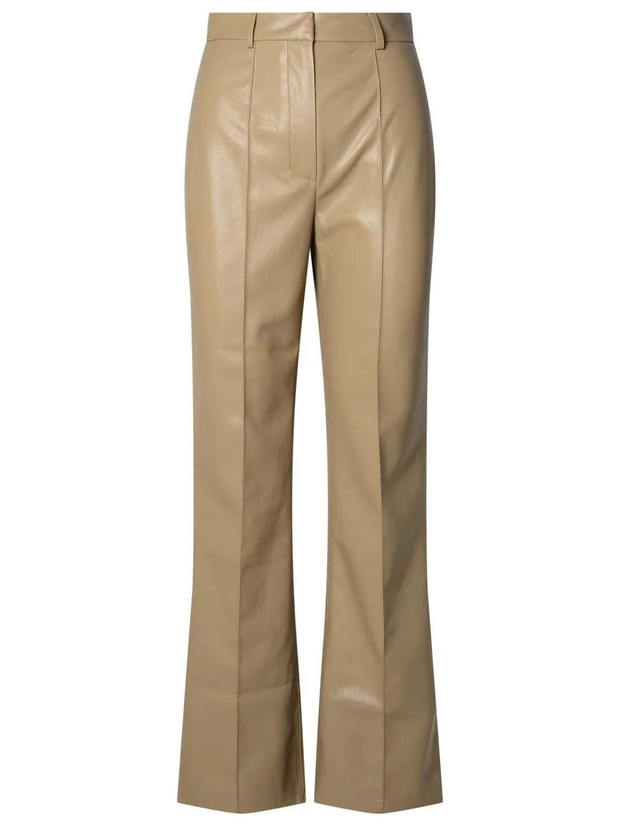 NANUSHKA 'LEENA' POLYURETHANE TAUPE PANTS - 1