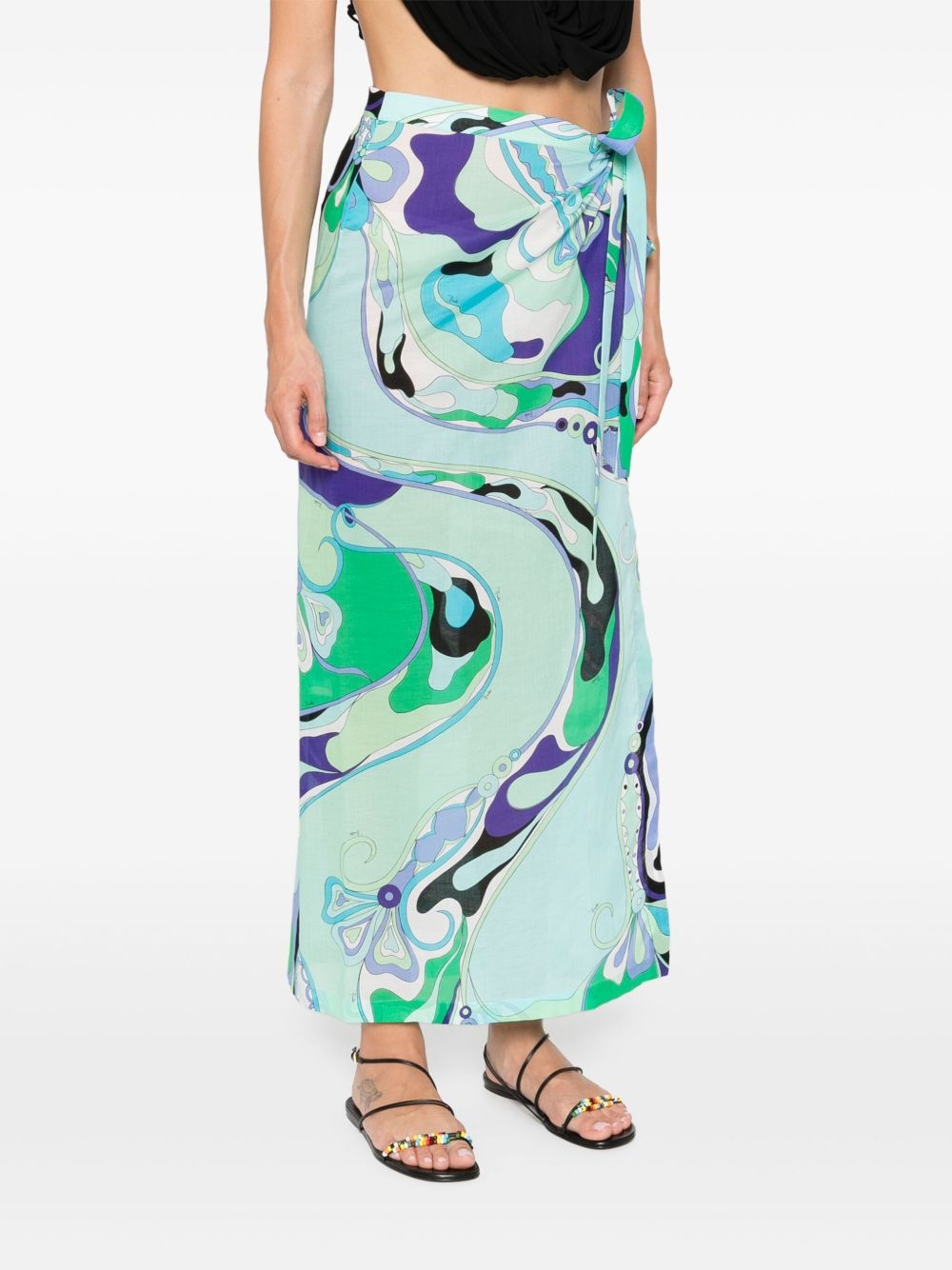 printed midi skirt - 3
