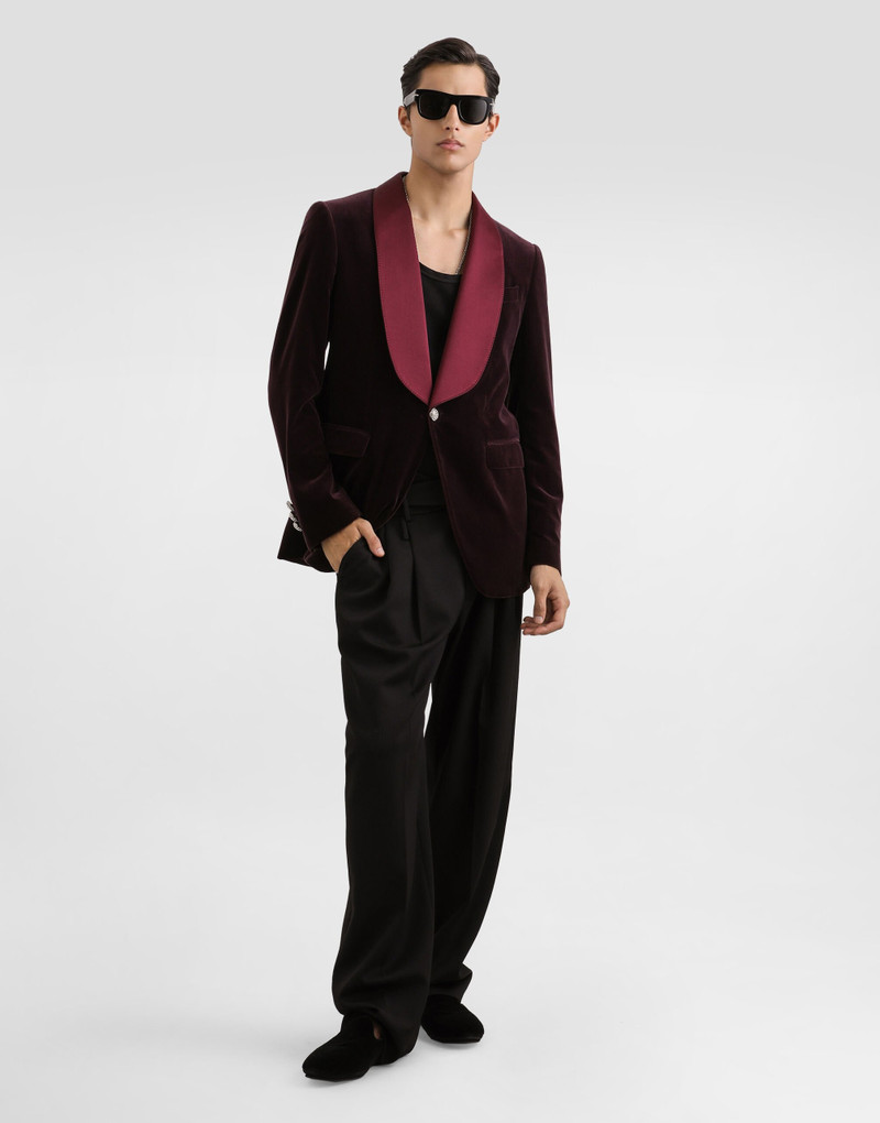 Dolce & Gabbana Single-breasted sicilia light smooth velvet jacket outlook