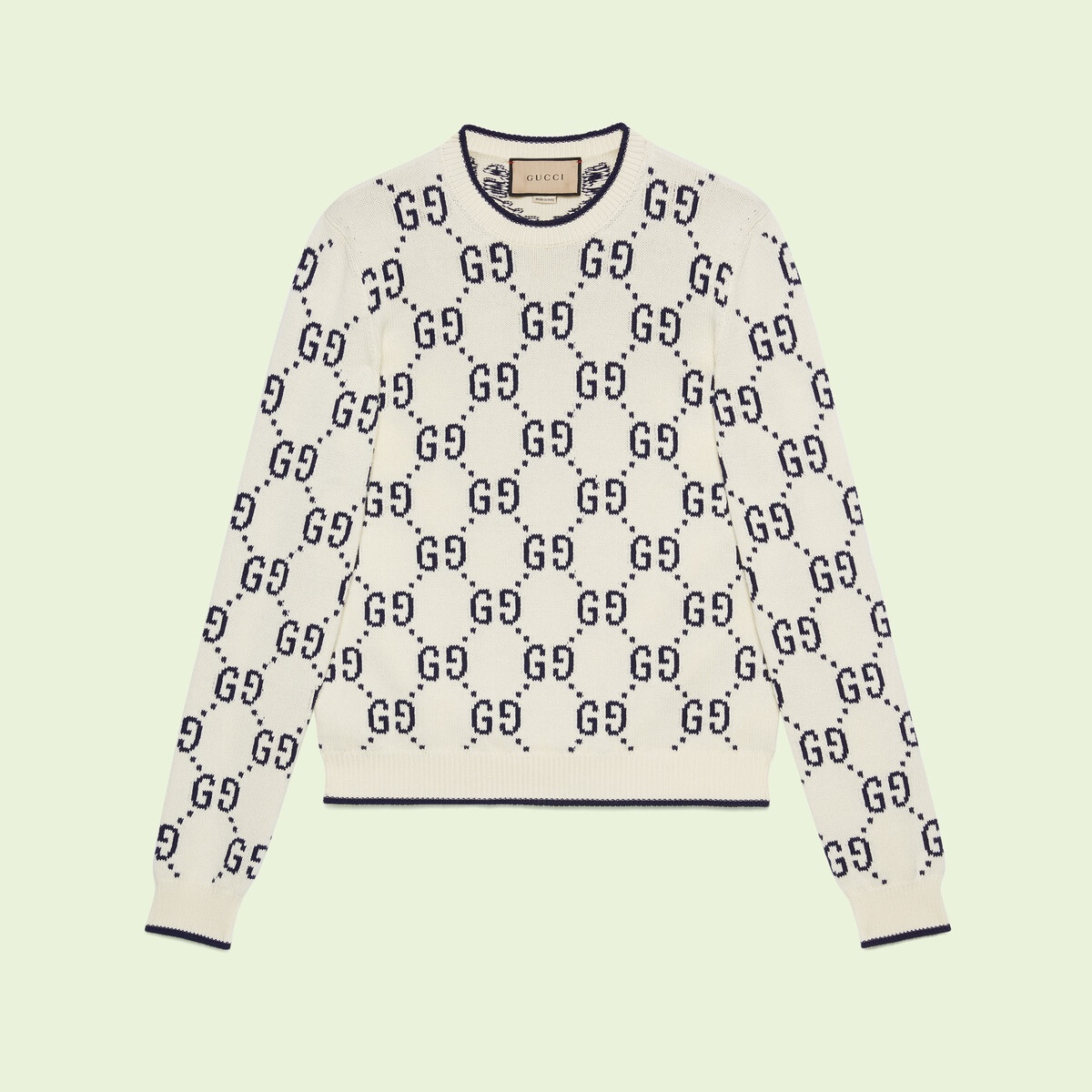 GG cotton knit sweater - 1