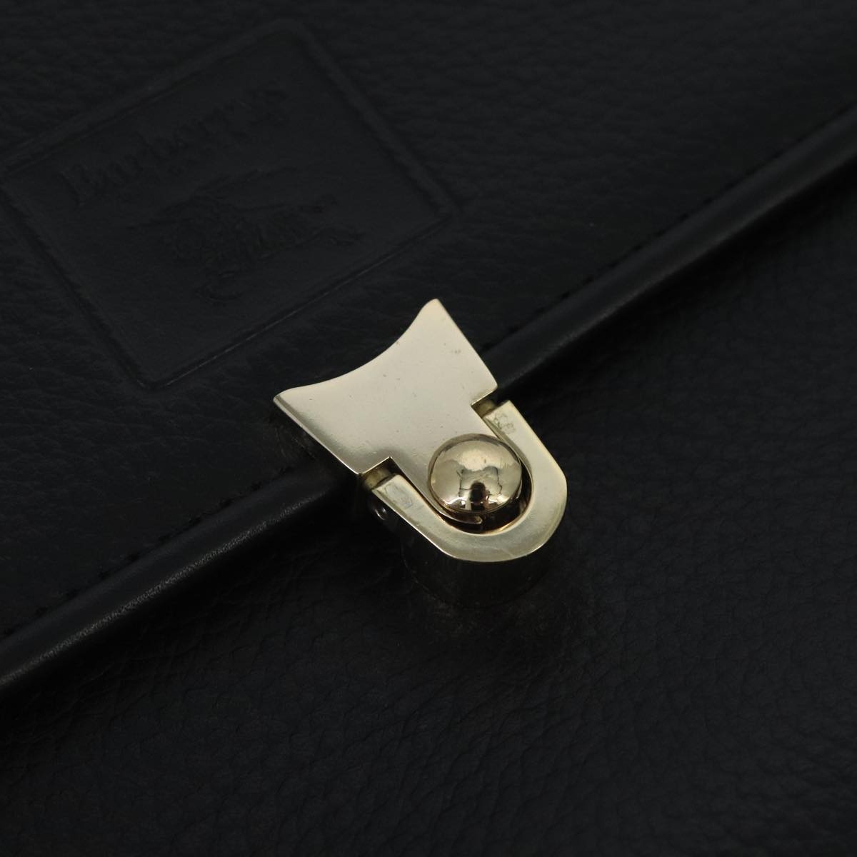 Burberry Hand Bag Leather Black - 10