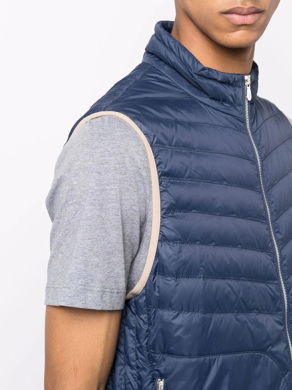 quilted-finish down gilet - 5