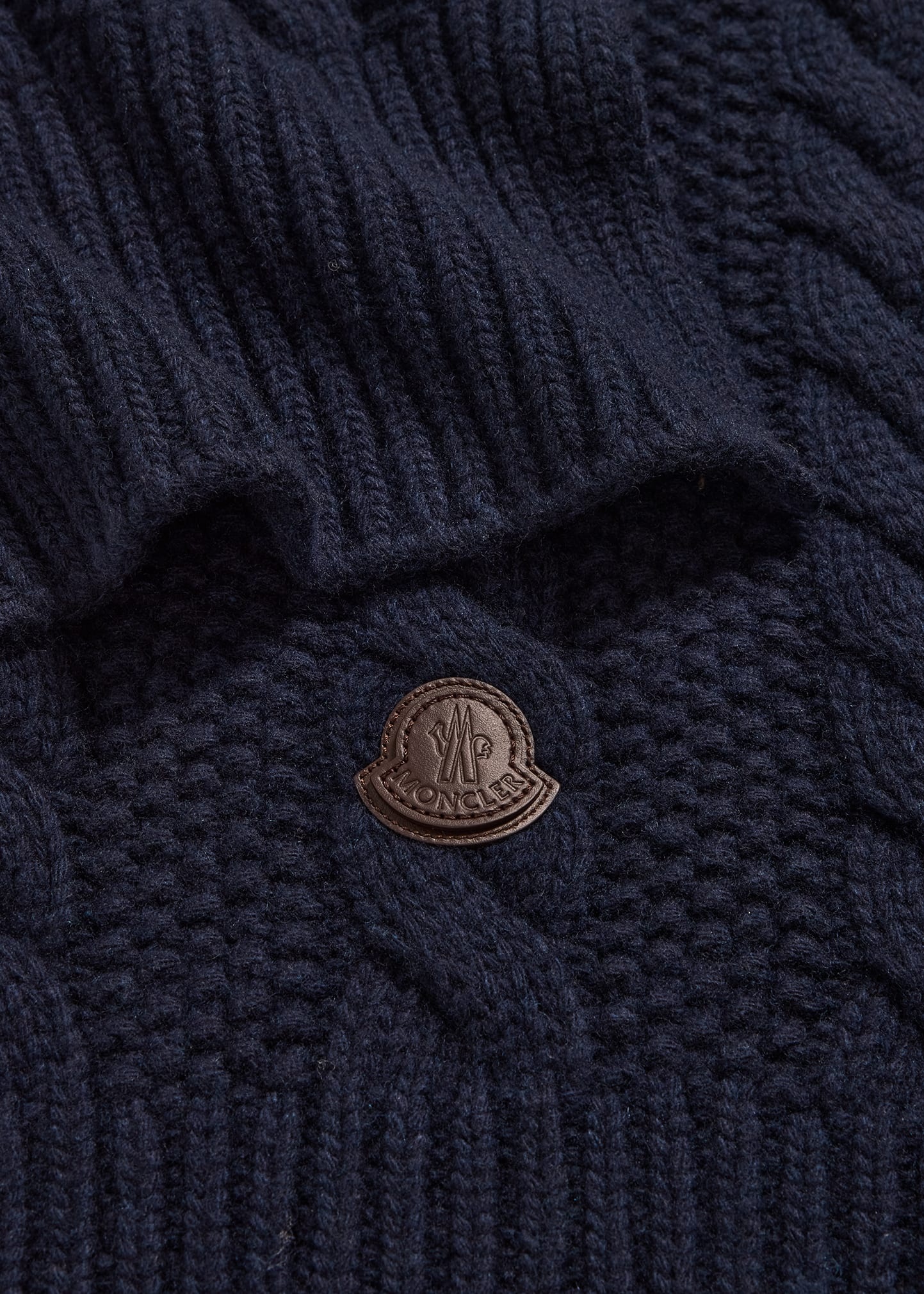 Men's Wool-Cashmere Chunky Cable Scarf - 4