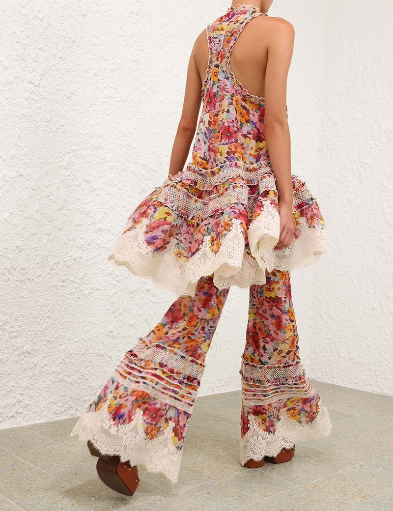 LUNA SHIRRED FLARE PANT 8
