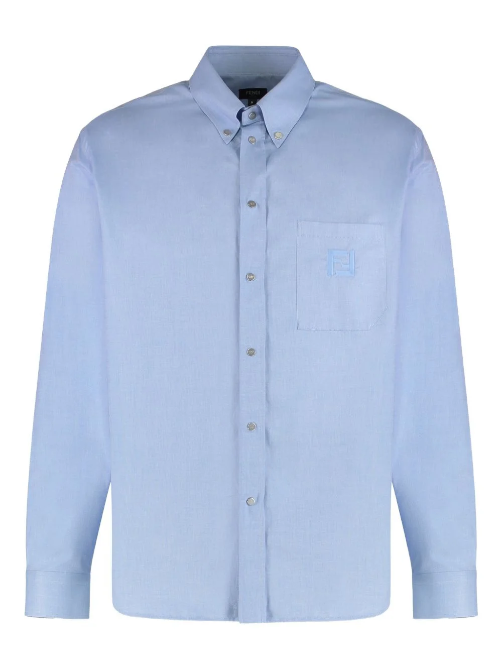 logo-embroidered chest-pocket shirt - 1