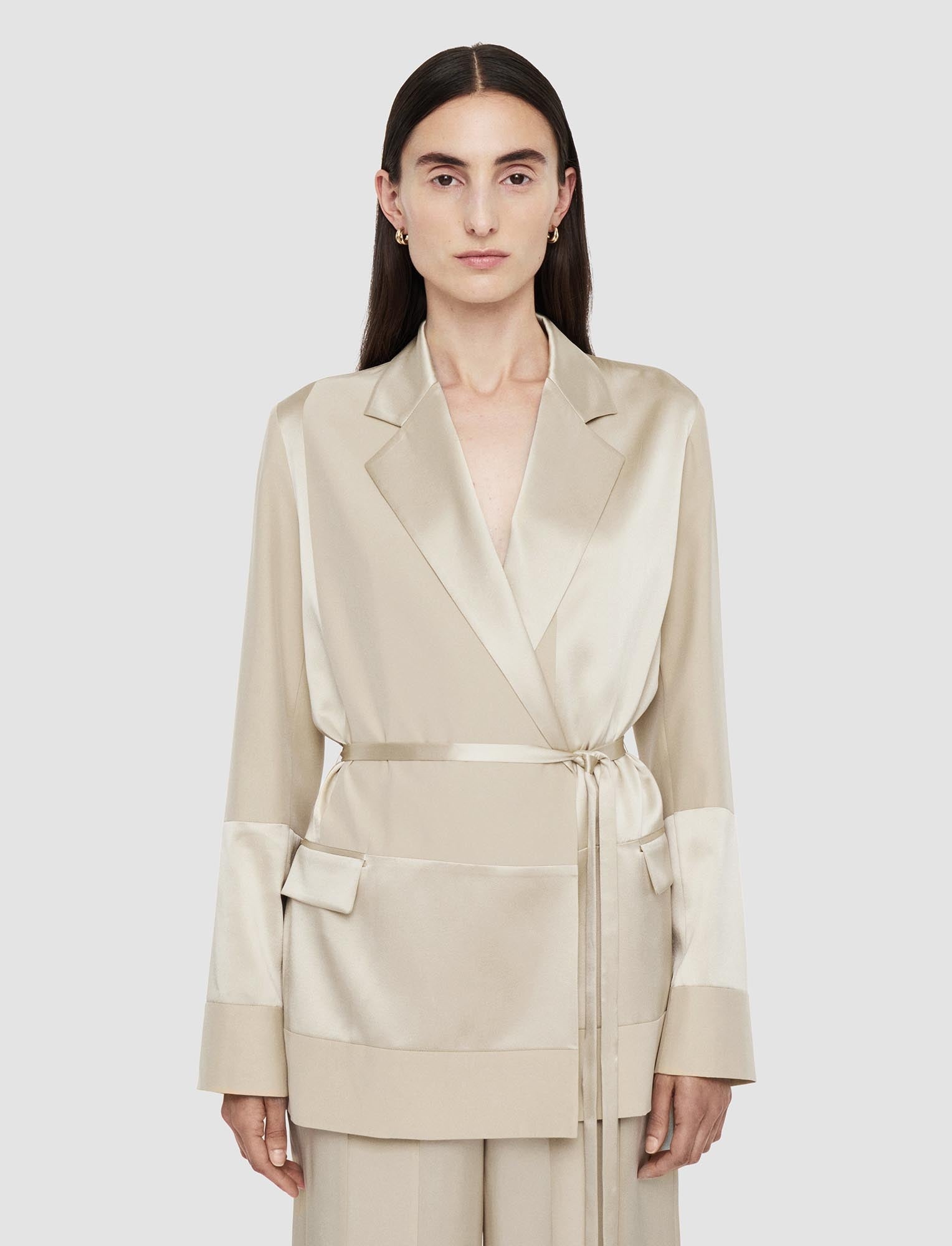 Amelia Shiny Matte Satin Jacket - 3