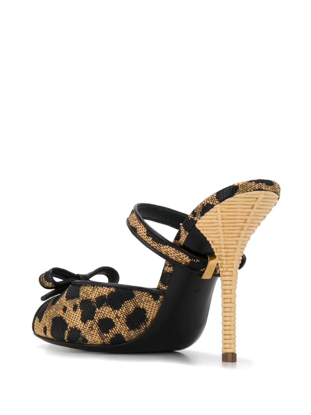 leopard-print buckled mules - 3