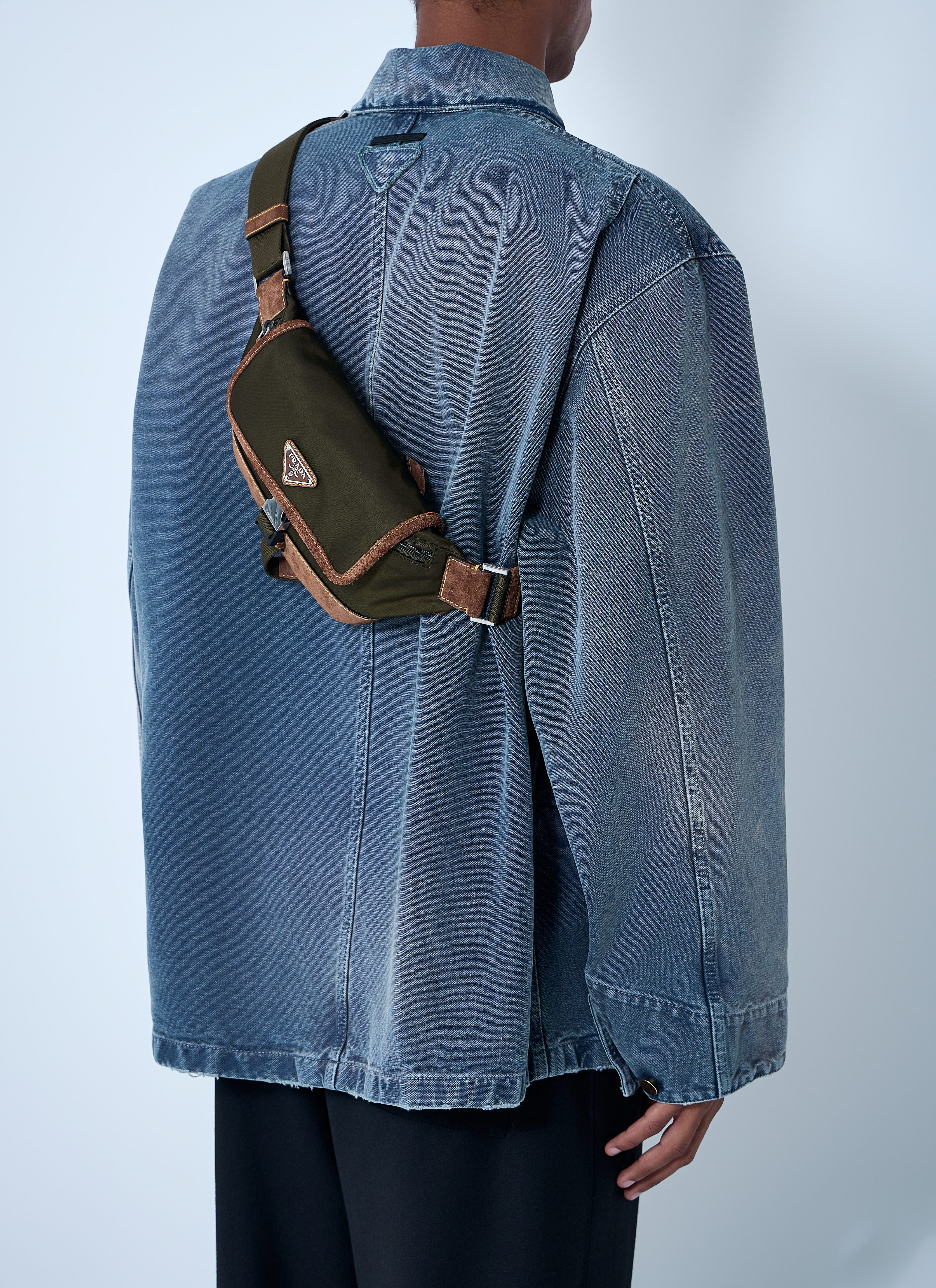 Prada Men Re-Nylon And Suede Belt Bag - 7