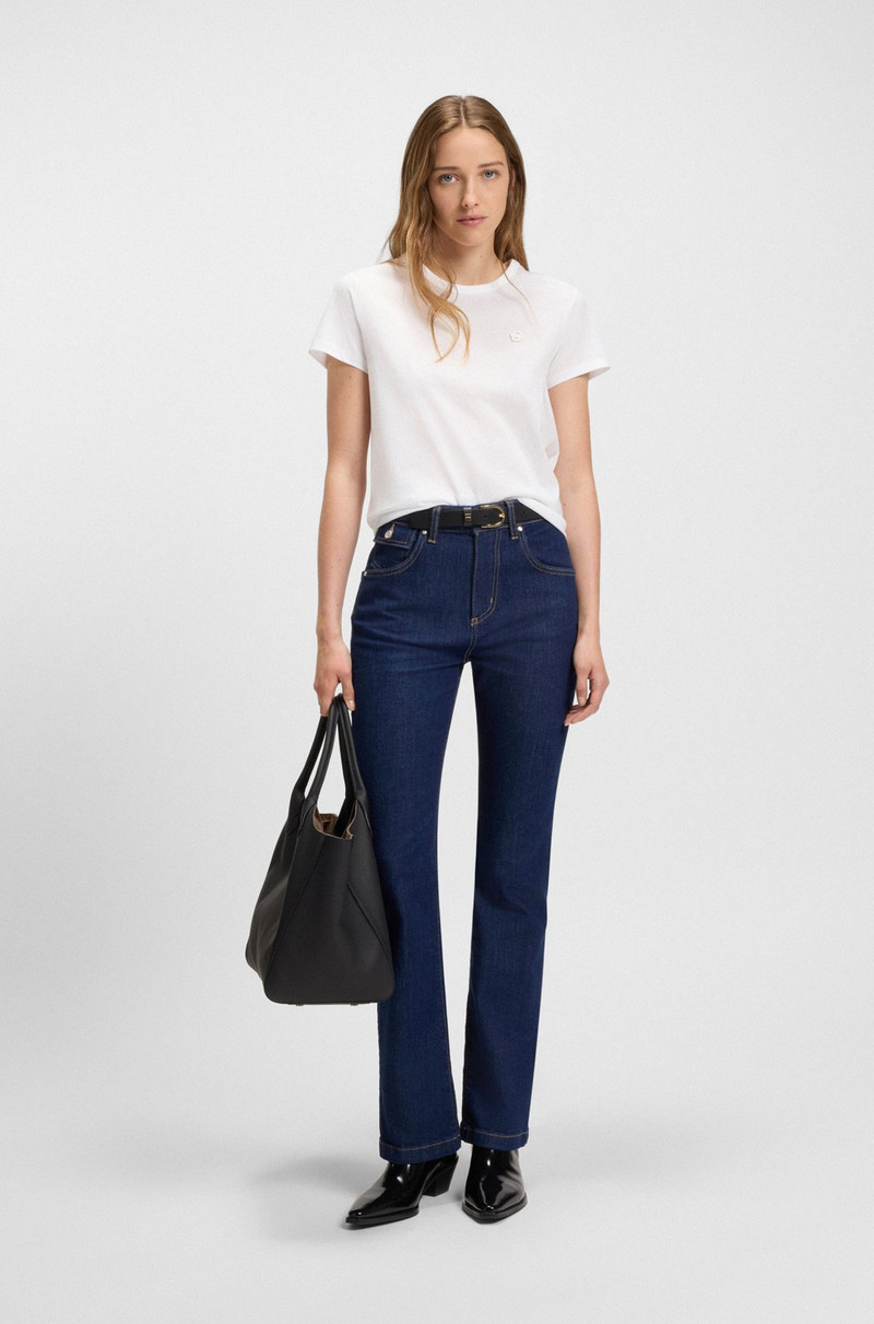 BOSS SLIM-FIT MERCERIZED-COTTON T-SHIRT WITH DOUBLE B MONOGRAM outlook