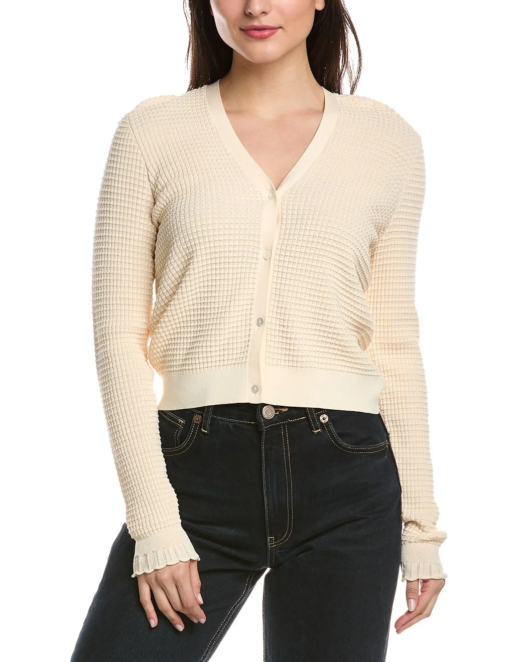 Theory Lace Trim Cardigan - 1