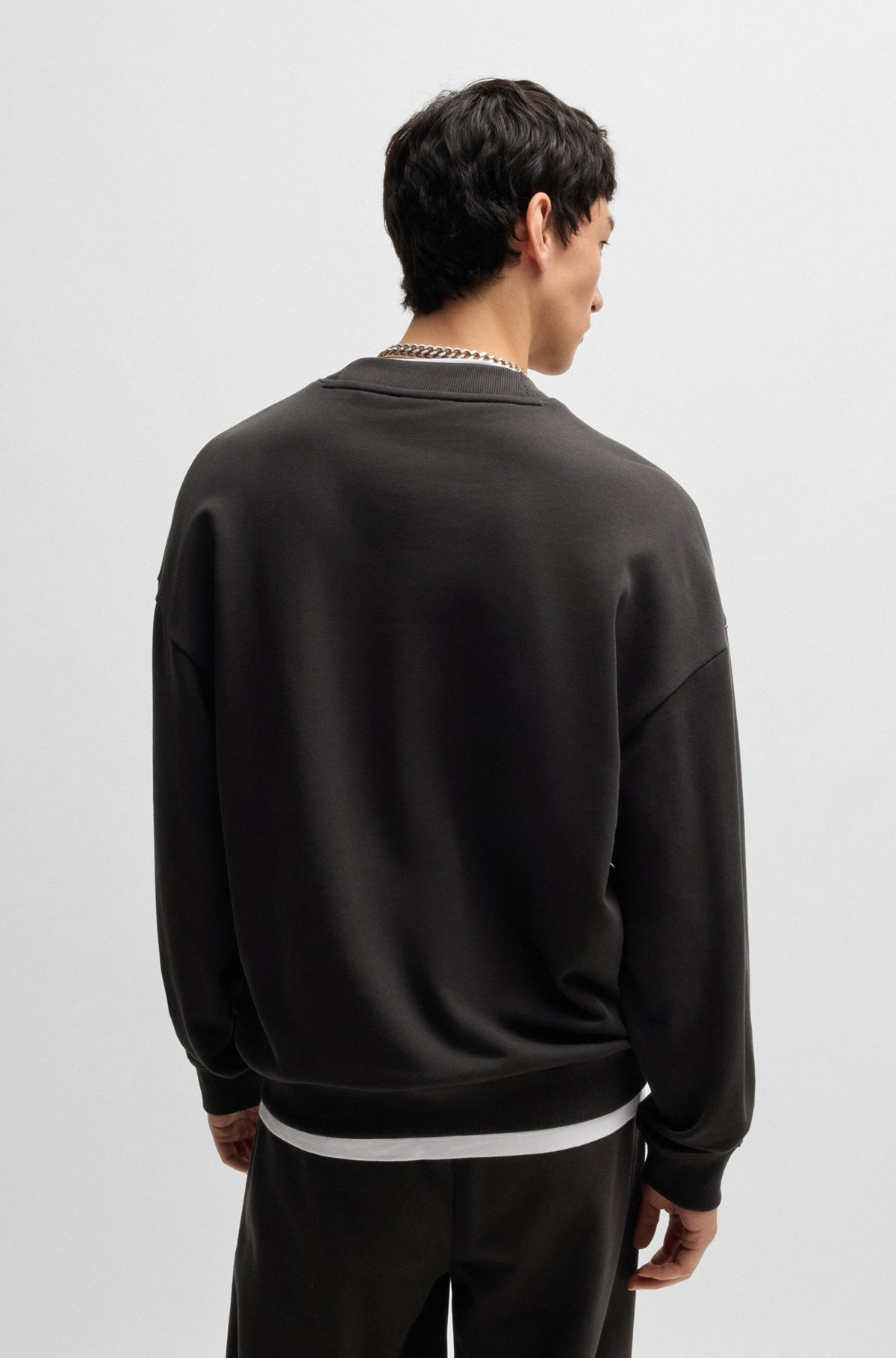 COTTON-TERRY SWEATSHIRT WITH CHAIN-STITCH LOGO - 5