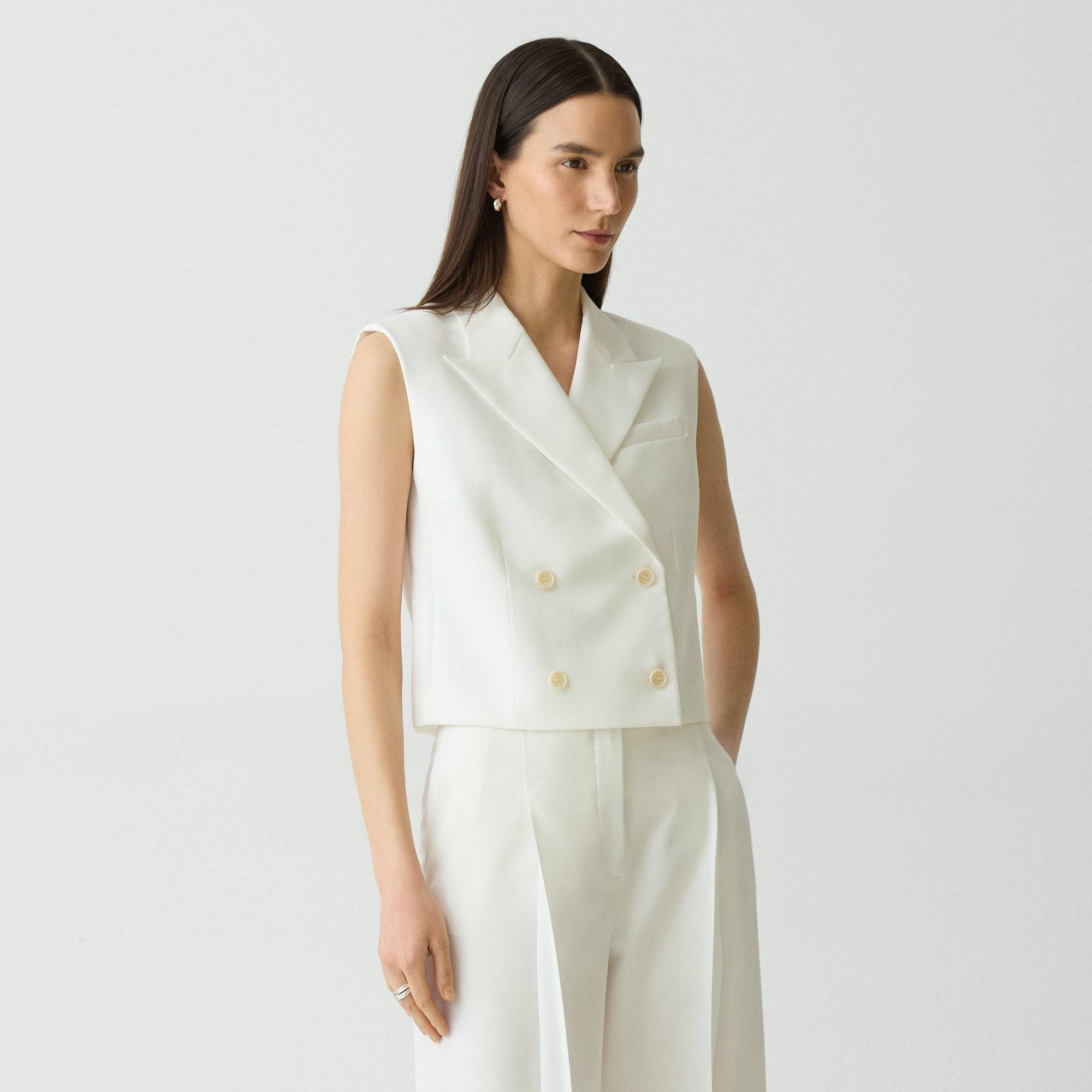 Double-Breasted Vest in City Twill - 3