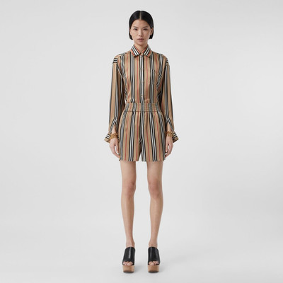 Burberry Icon Stripe Silk Shorts outlook