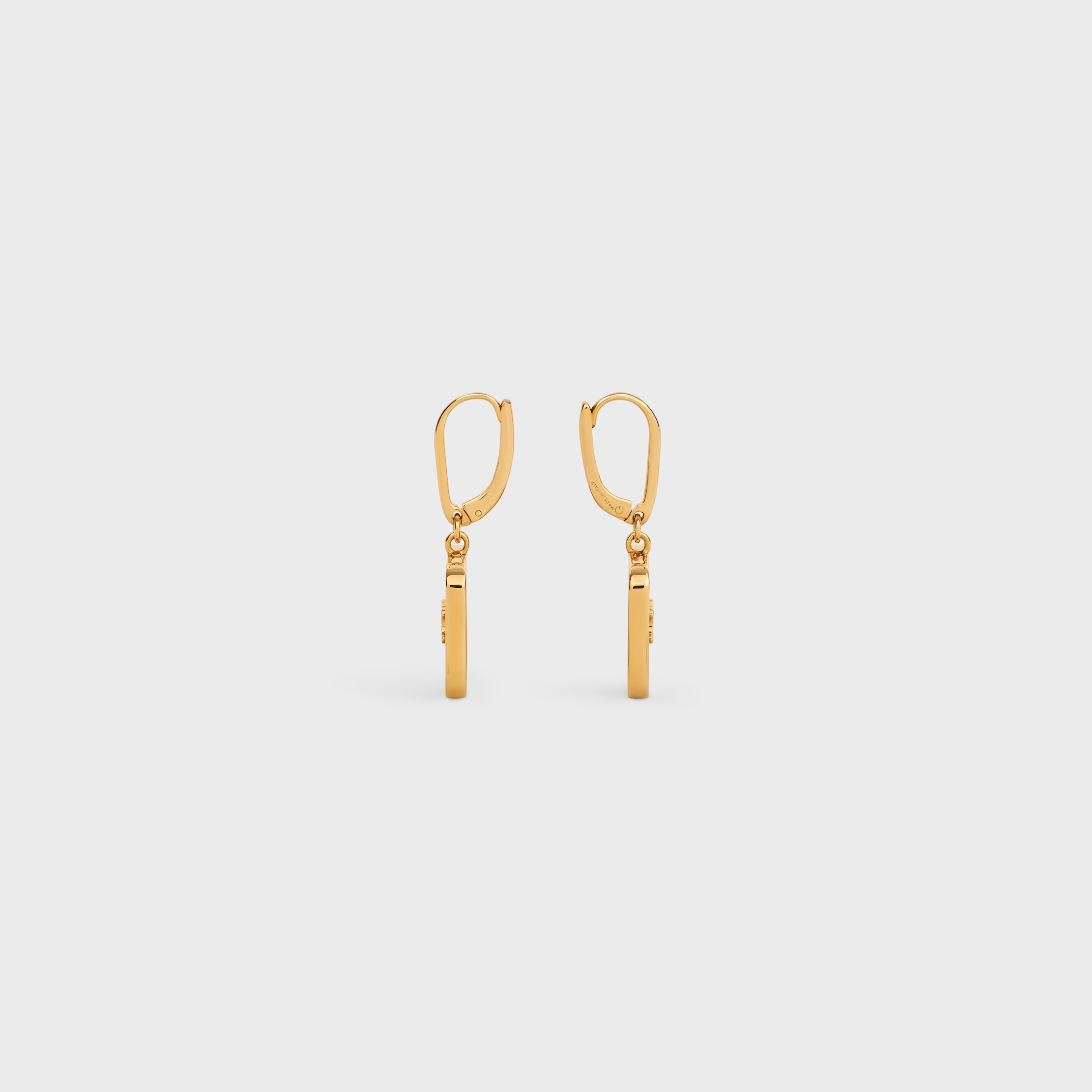 Triomphe Nightfall Earrings in Strass and Brass with Gold Finish - 3