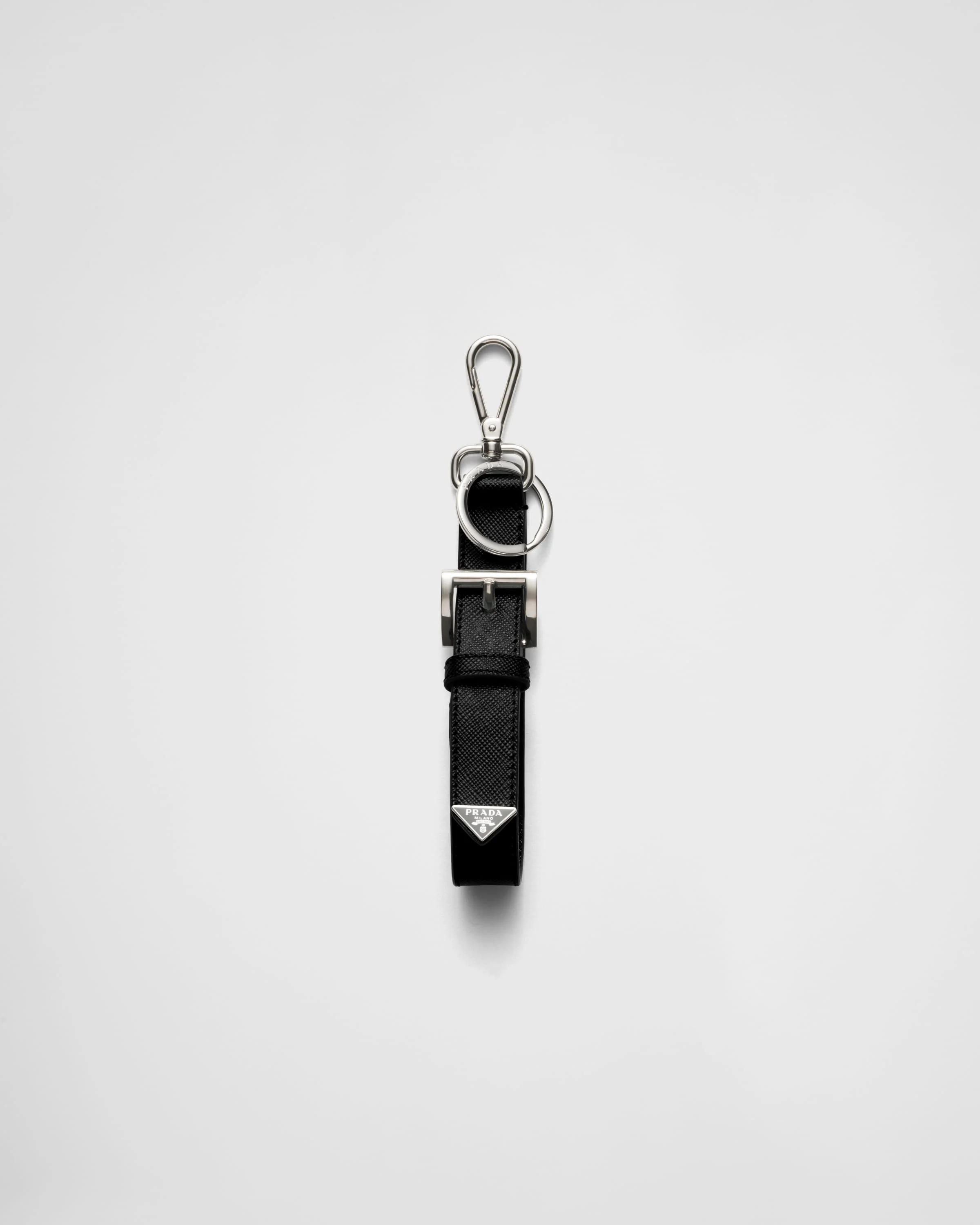 Saffiano leather key ring - 1
