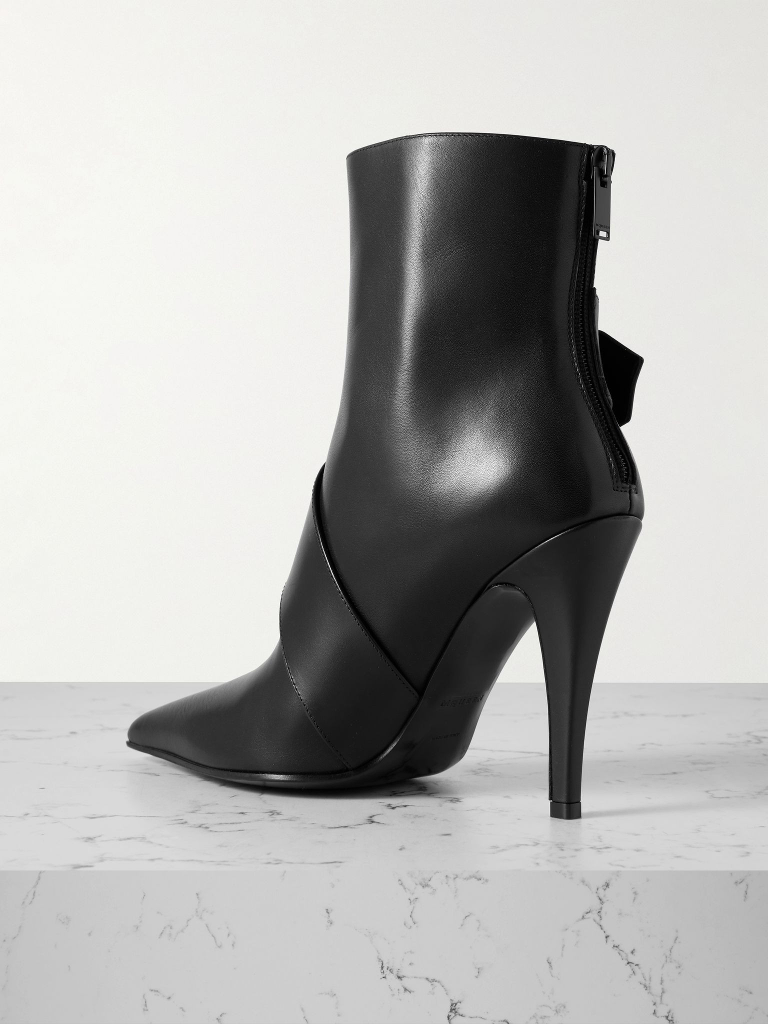Buckled leather ankle boots Black - 3