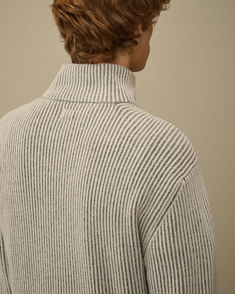 Fleece Knit Half Zip Sweater 6
