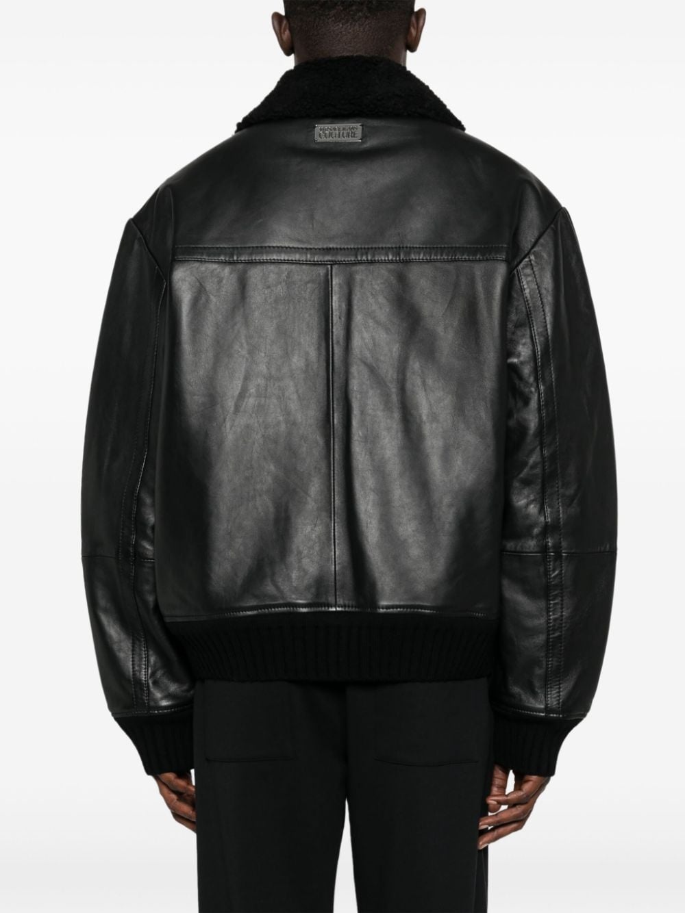 Versace jeans couture leather jacket hotsell