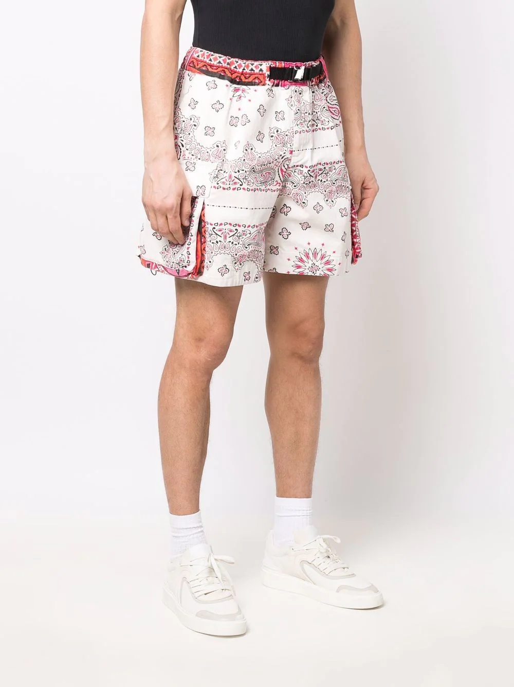 bandana-print cargo shorts - 3