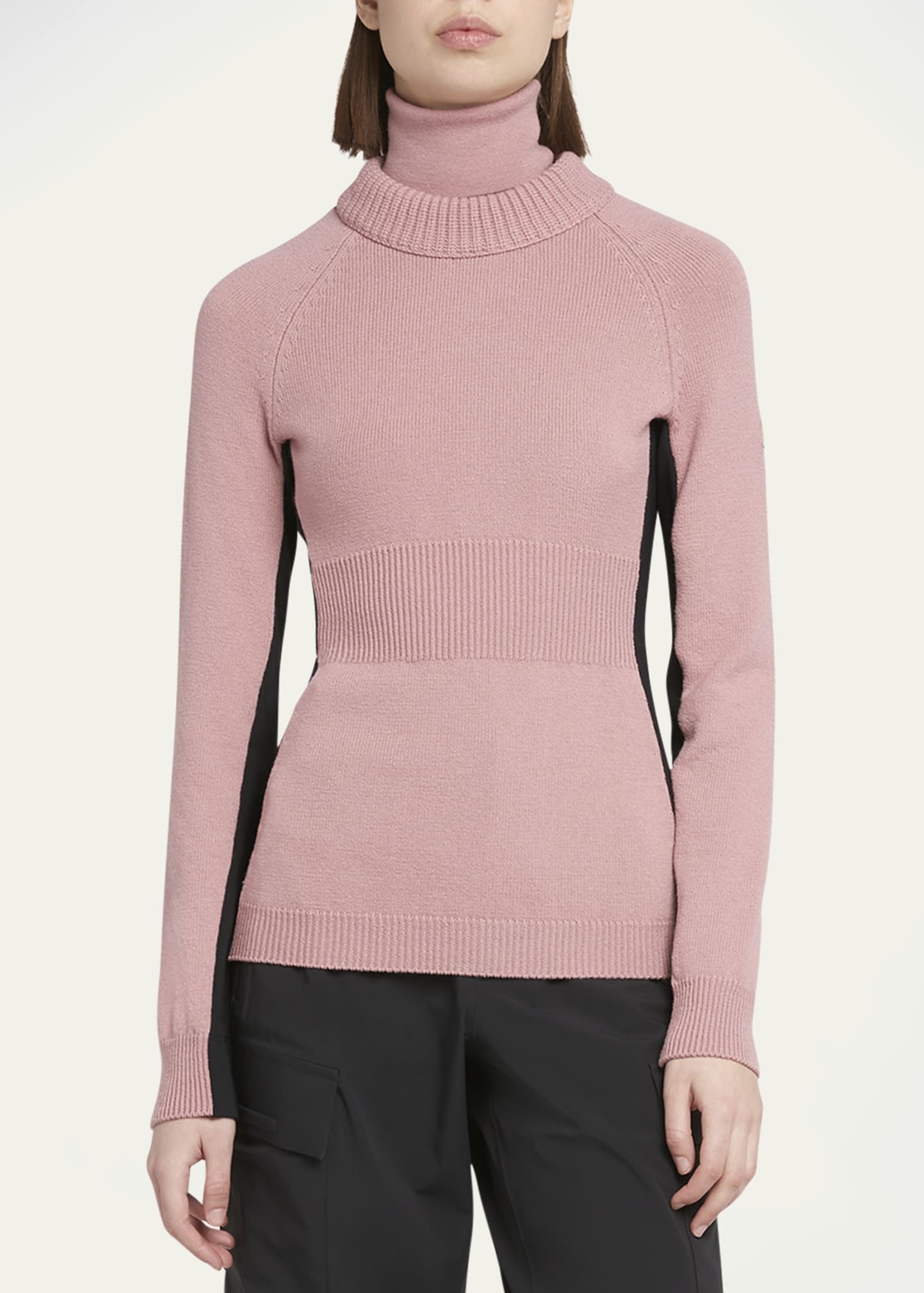 Wool and Fleece Turtleneck Sweater - 4