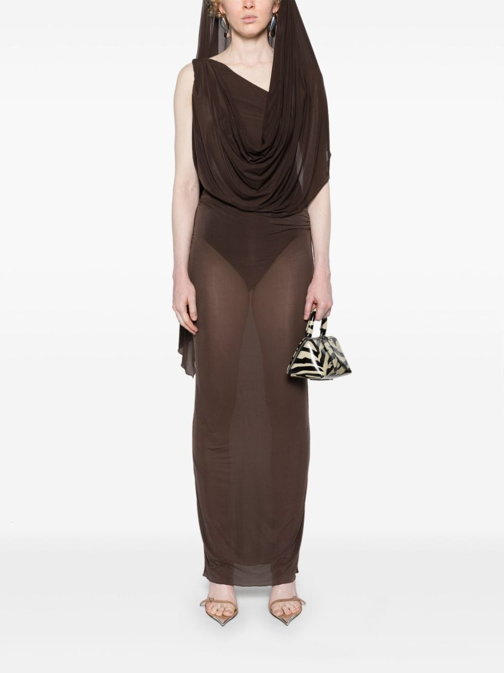THE ATTICO halterneck open-back maxi dress | REVERSIBLE