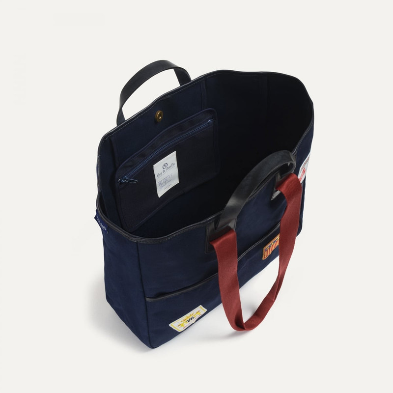 MELINE TOTE BAG - BLUE EMBLEMS 4