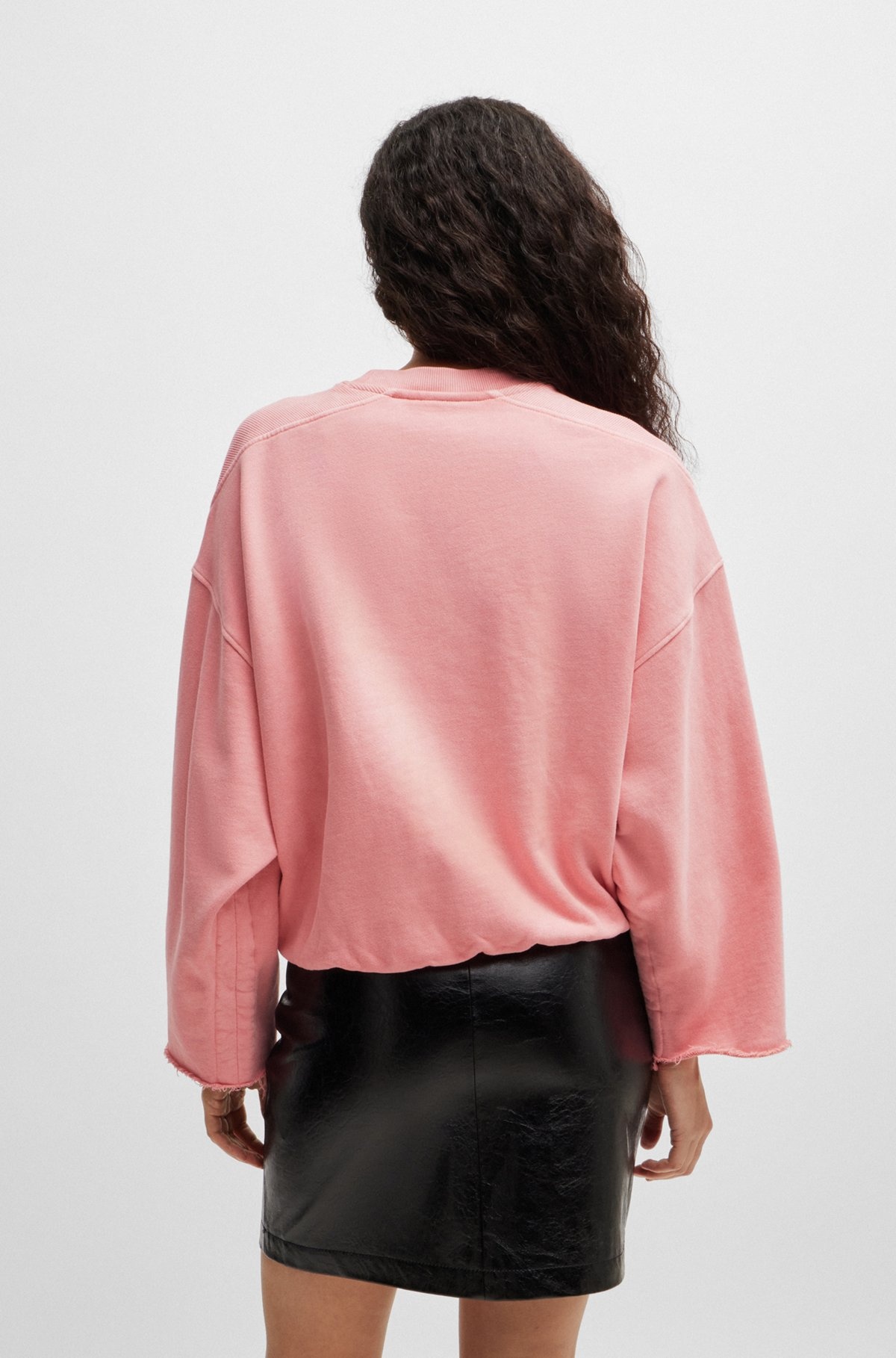 COTTON-TERRY SWEATSHIRT WITH DRAWCORD CUFFS - 4