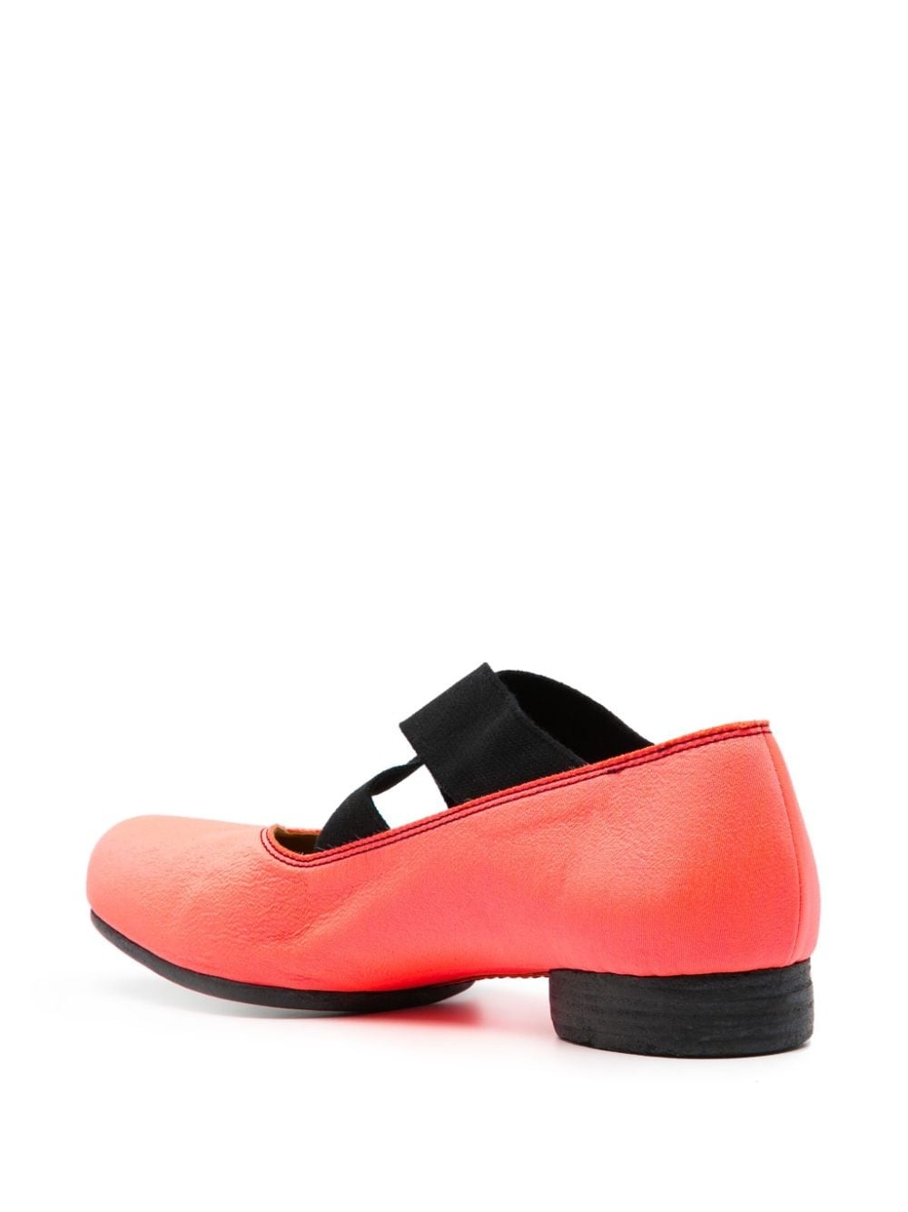 square-toe leather ballerina shoes - 3