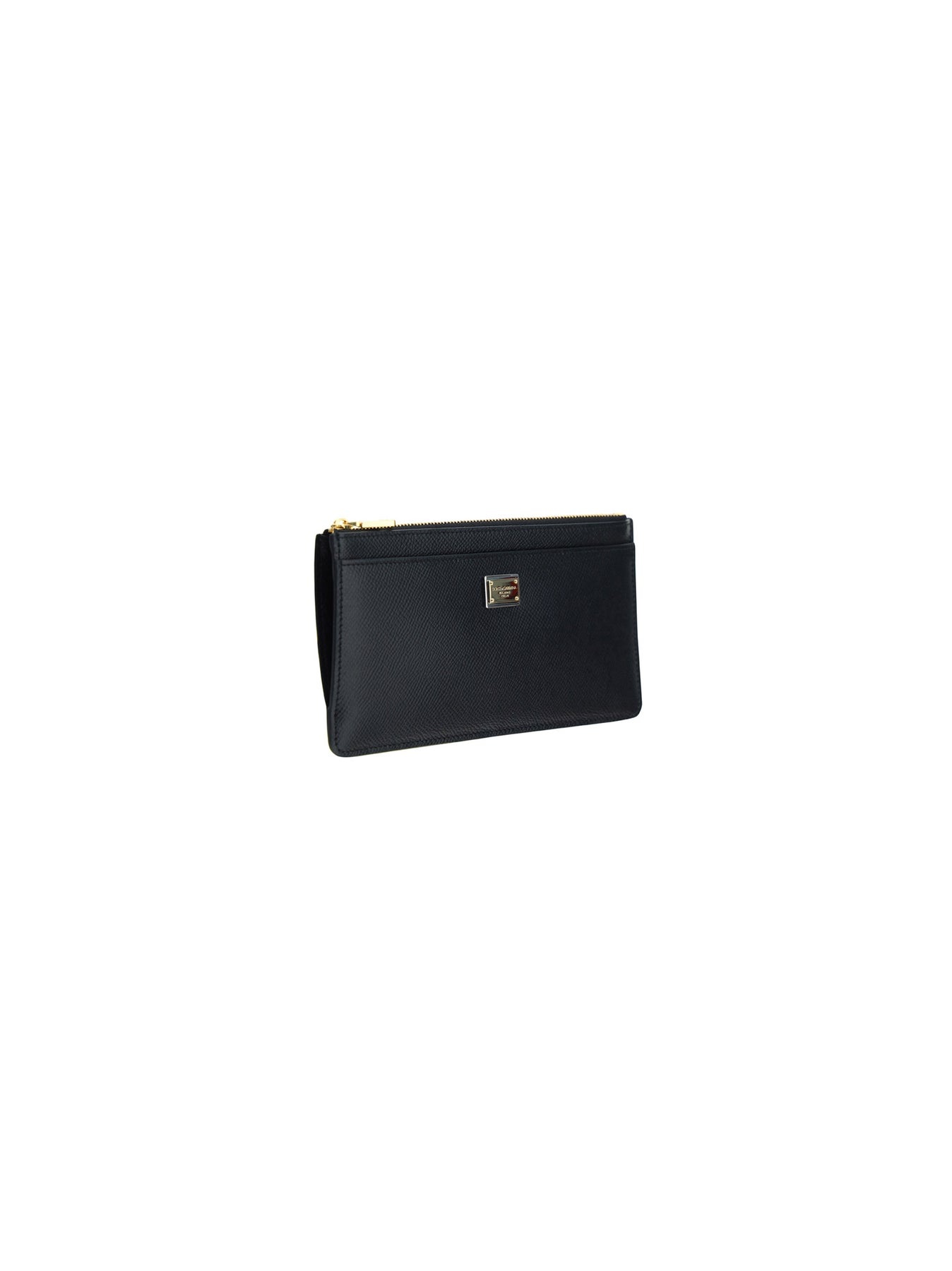 Leather card holder with metal logo - 3