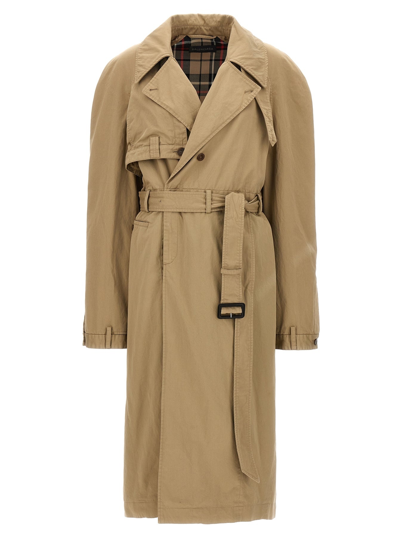 BALENCIAGA Deconstructed Coats, Trench Coats Beige