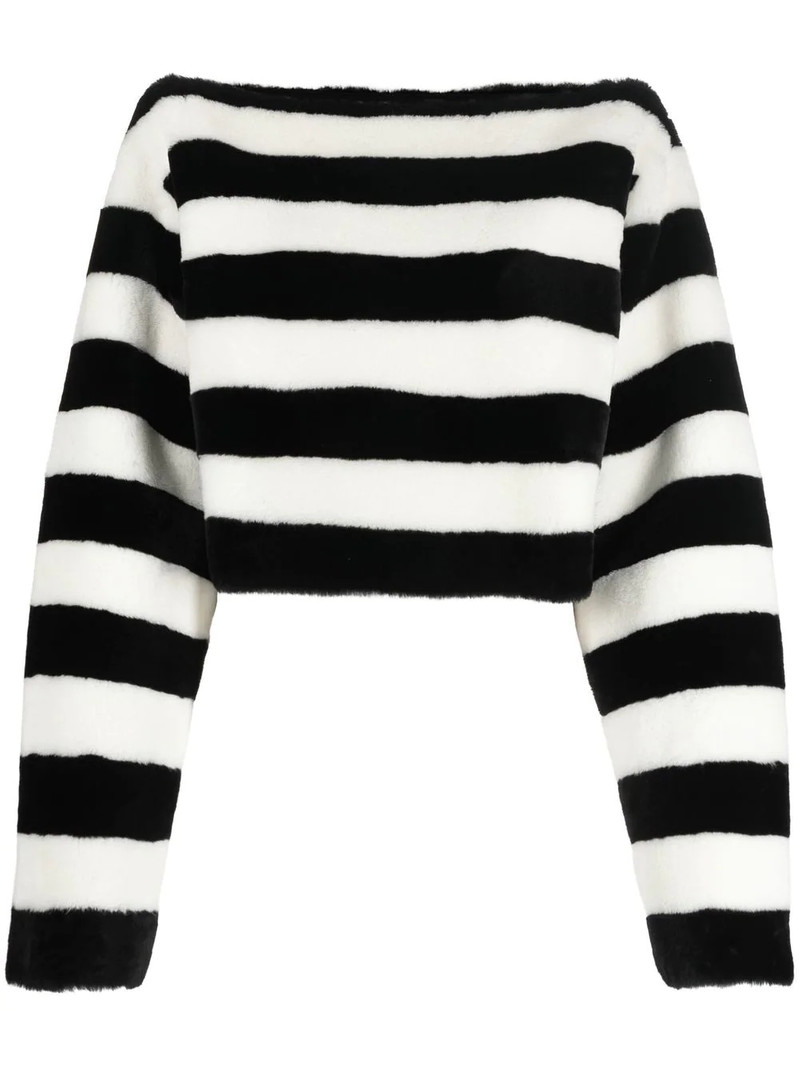 boat-neck striped jumper 1