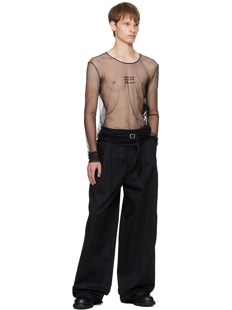 Ann Demeulemeester Black 'Angel Divine' Long Sleeve T-shirt outlook
