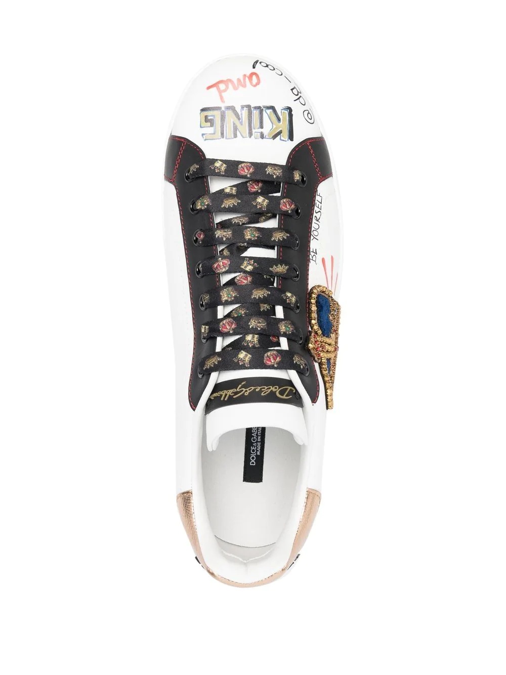Portofino slogan print sneakers - 4