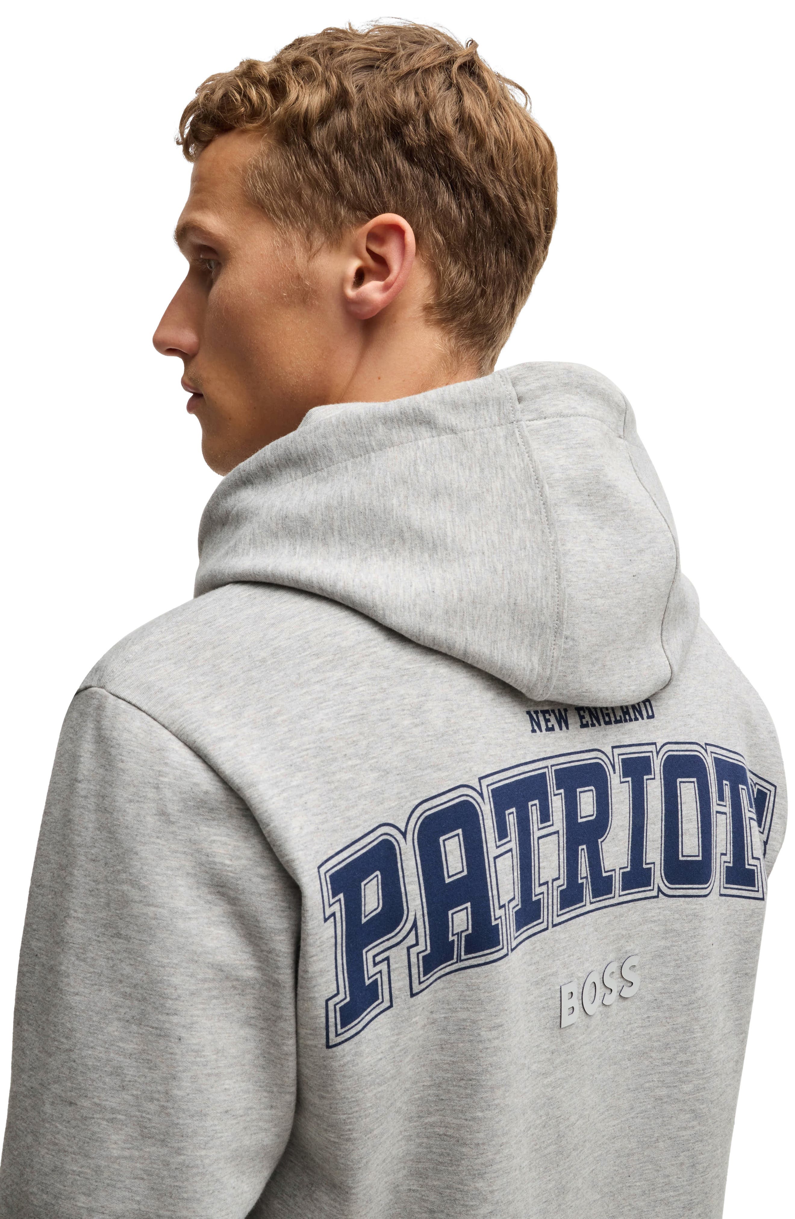 BOSS x NFL Woodson Graphic Hoodie in New England Patriots at Nordstrom - 3