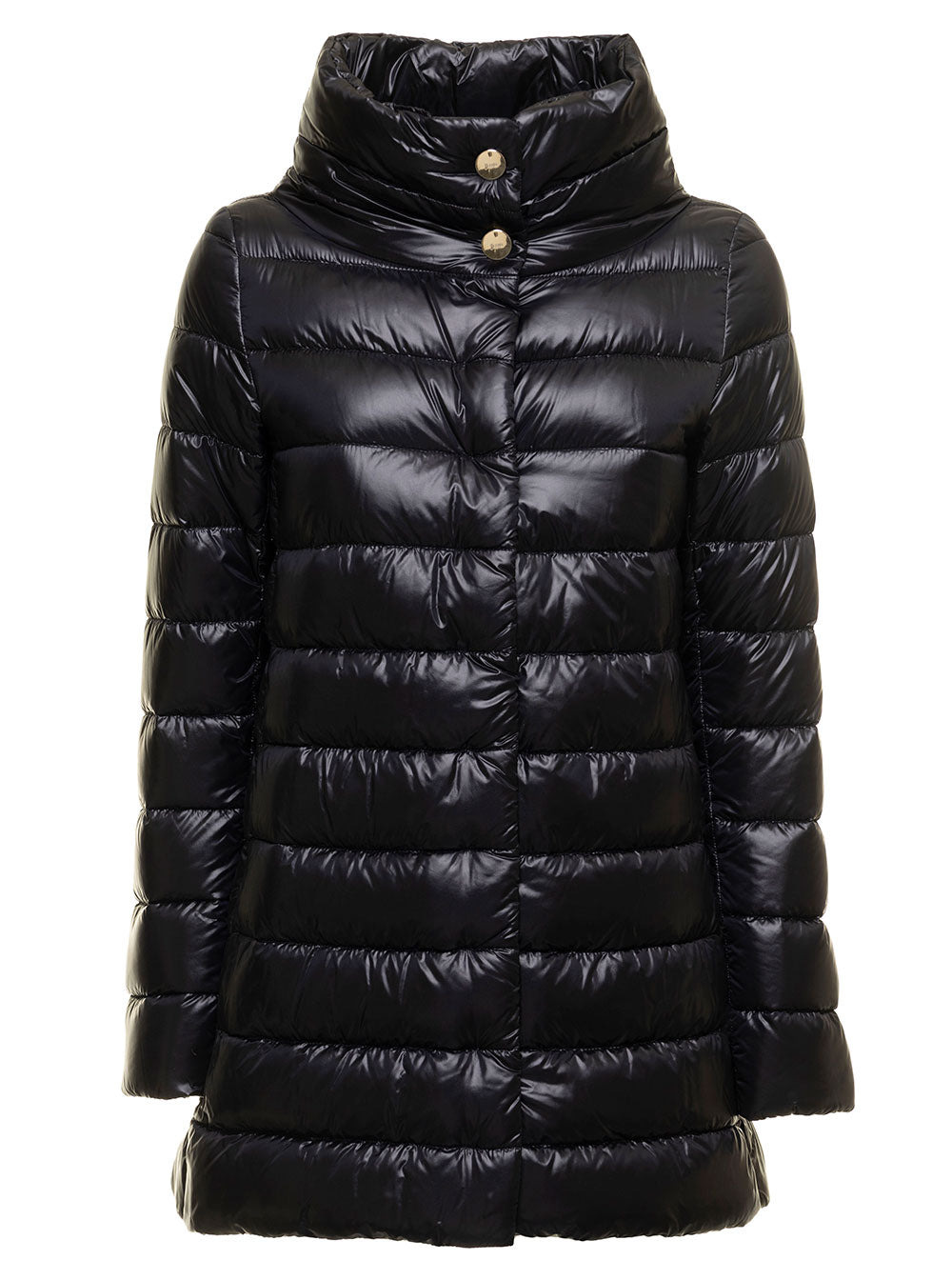 Herno Women Herno Woman's Amelia Black Nylon Down Jacket - 1