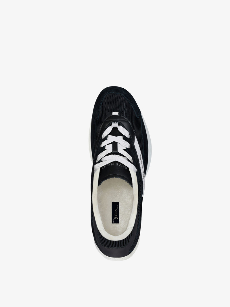 RUNNER SNEAKERS IN MESH, SUEDE AND LEATHER 4