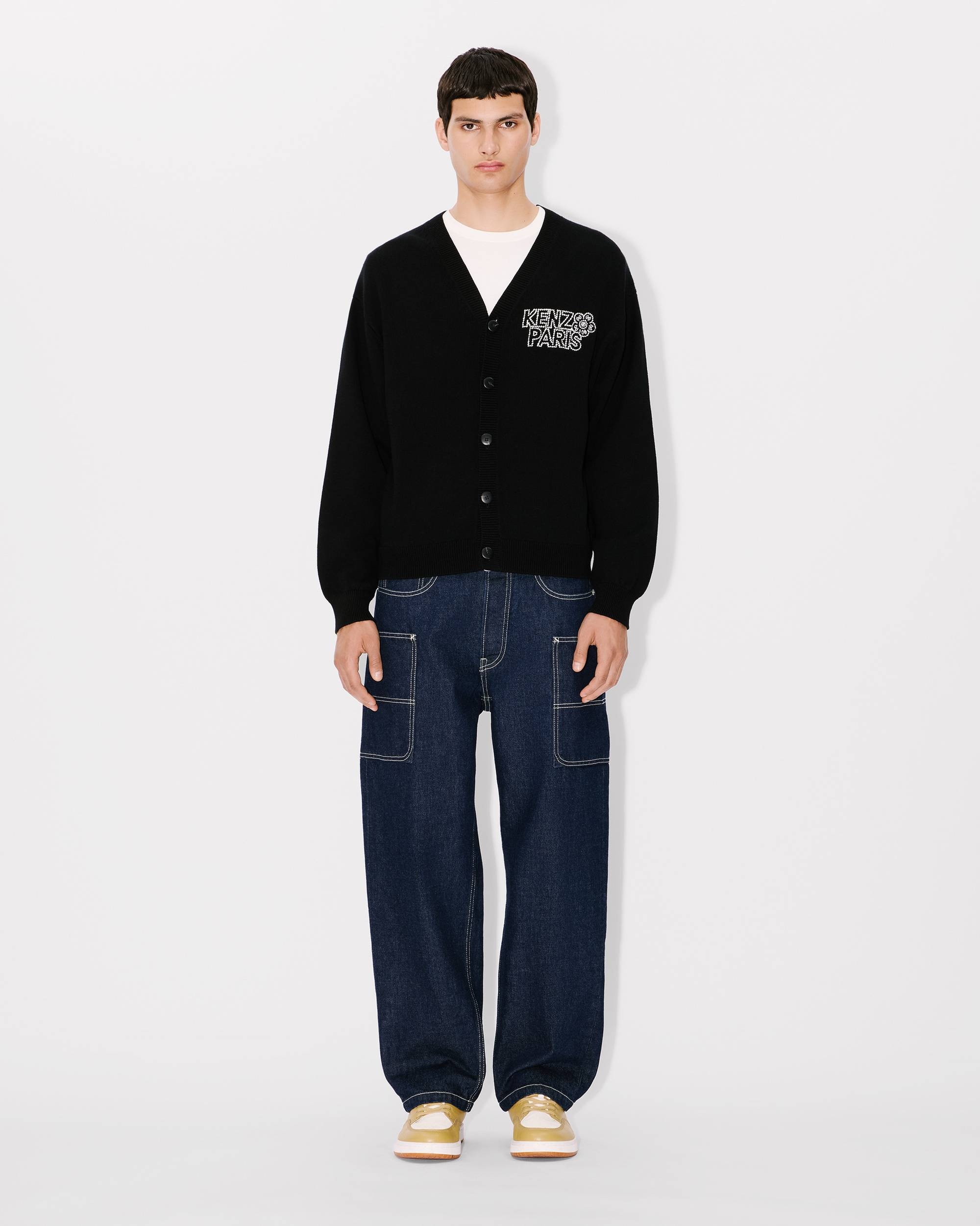 'KENZO Constellation' genderless embroidered cardigan in wool and cotton - 10