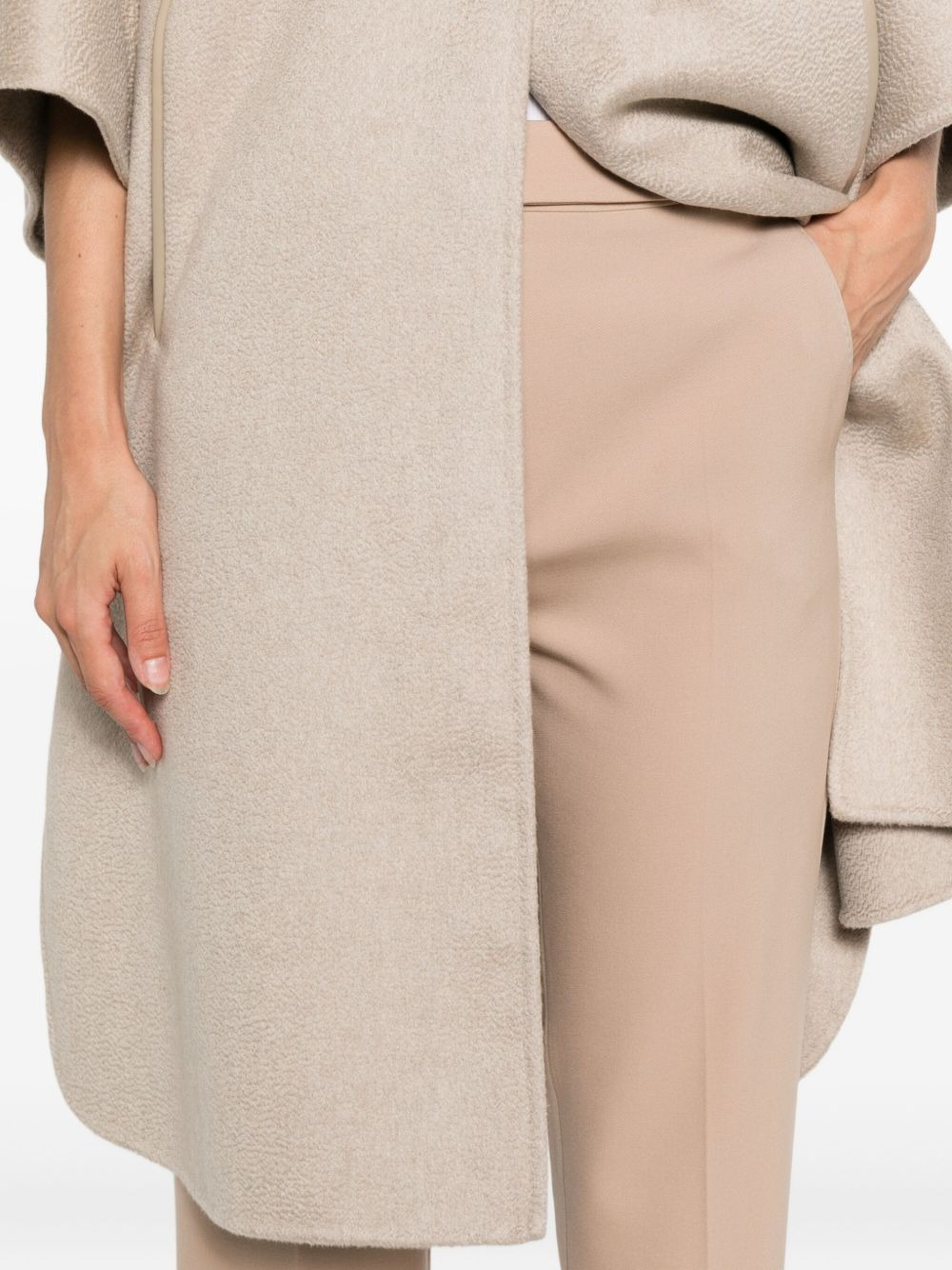 pocket unfinished-hem trousers - 5