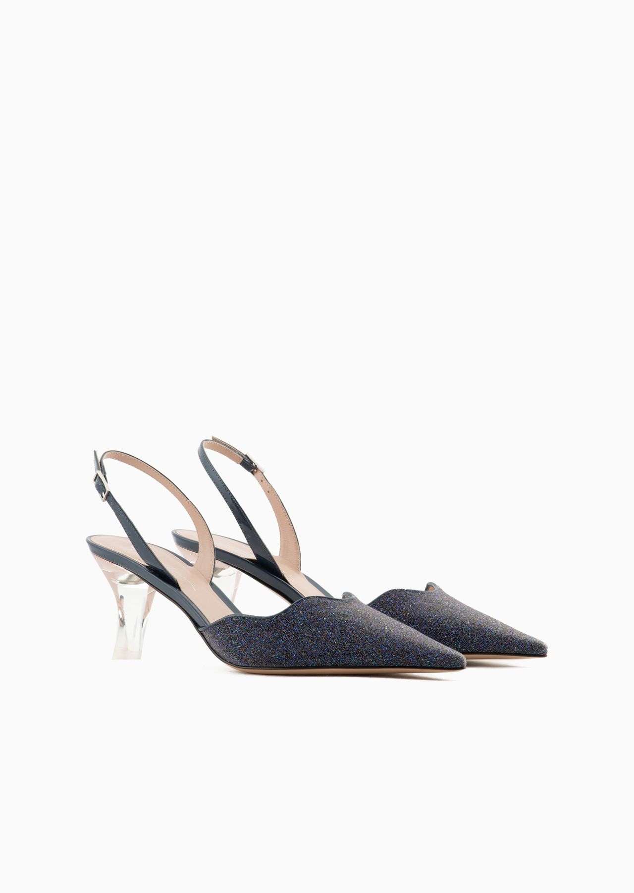 Patent leather and rhinestone slingbacks - 2