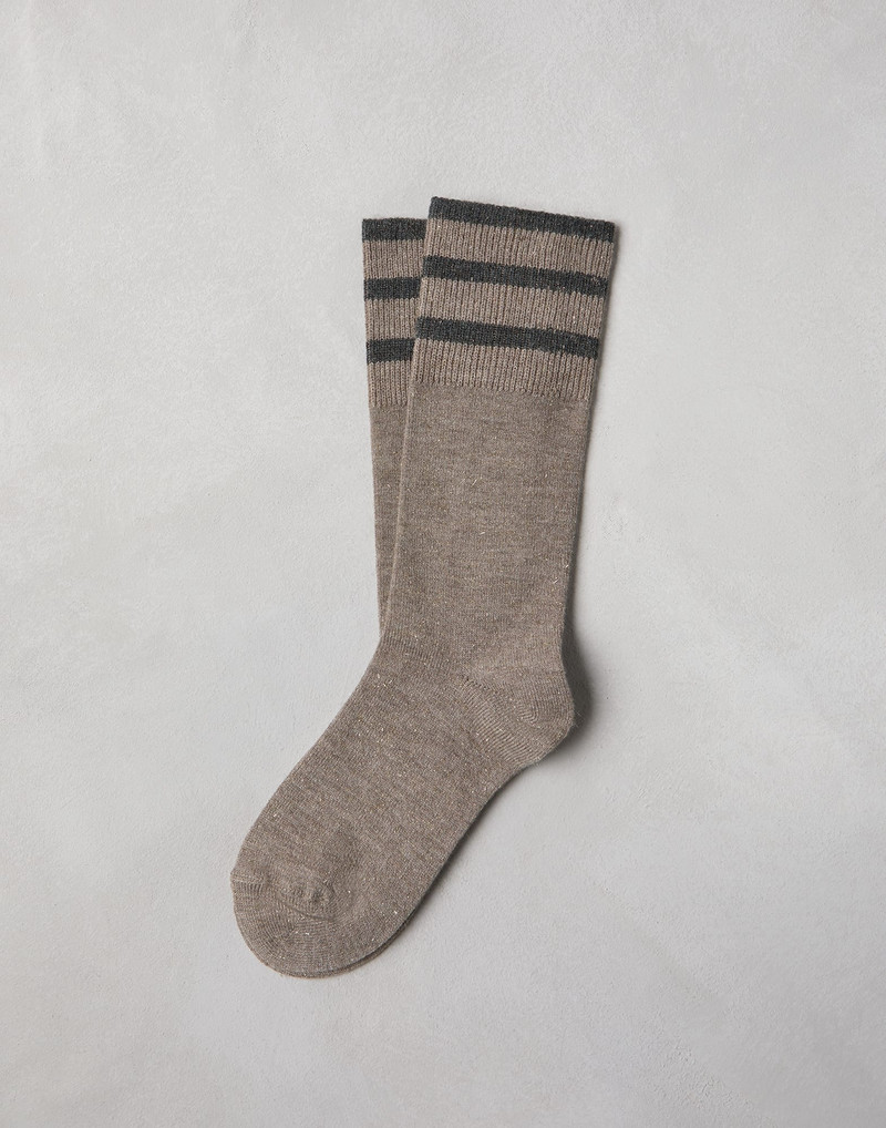 Sparkling cashmere knit socks 1