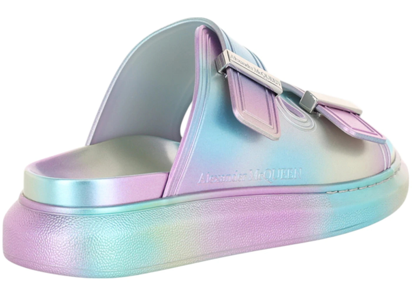 Alexander McQueen Hybrid Slides Silver (Women's) - 3