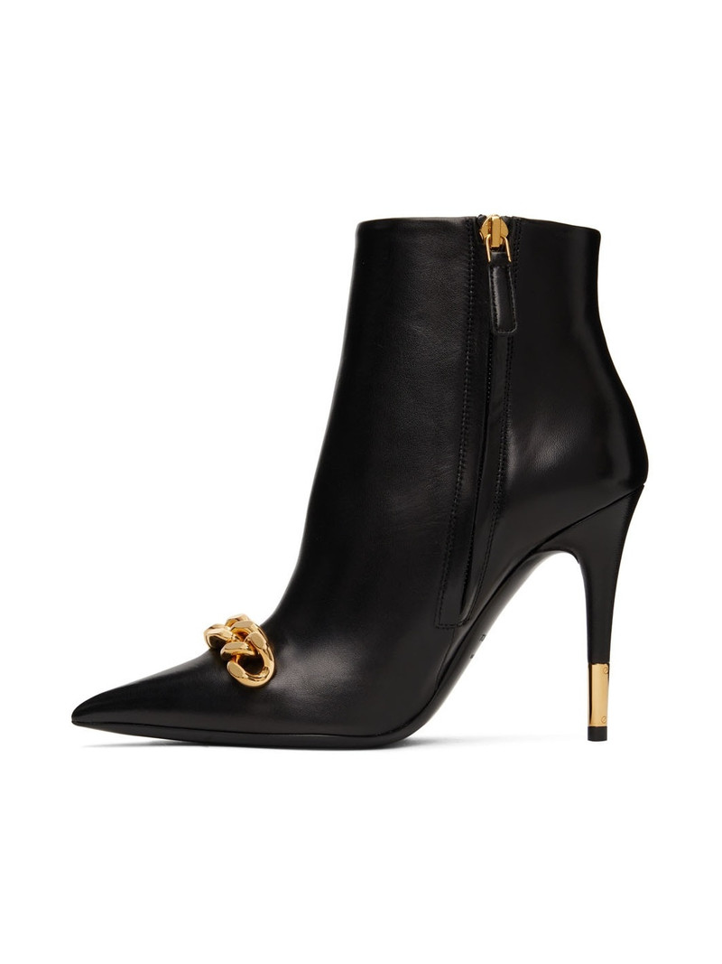 Black Iconic Chain Boots 2
