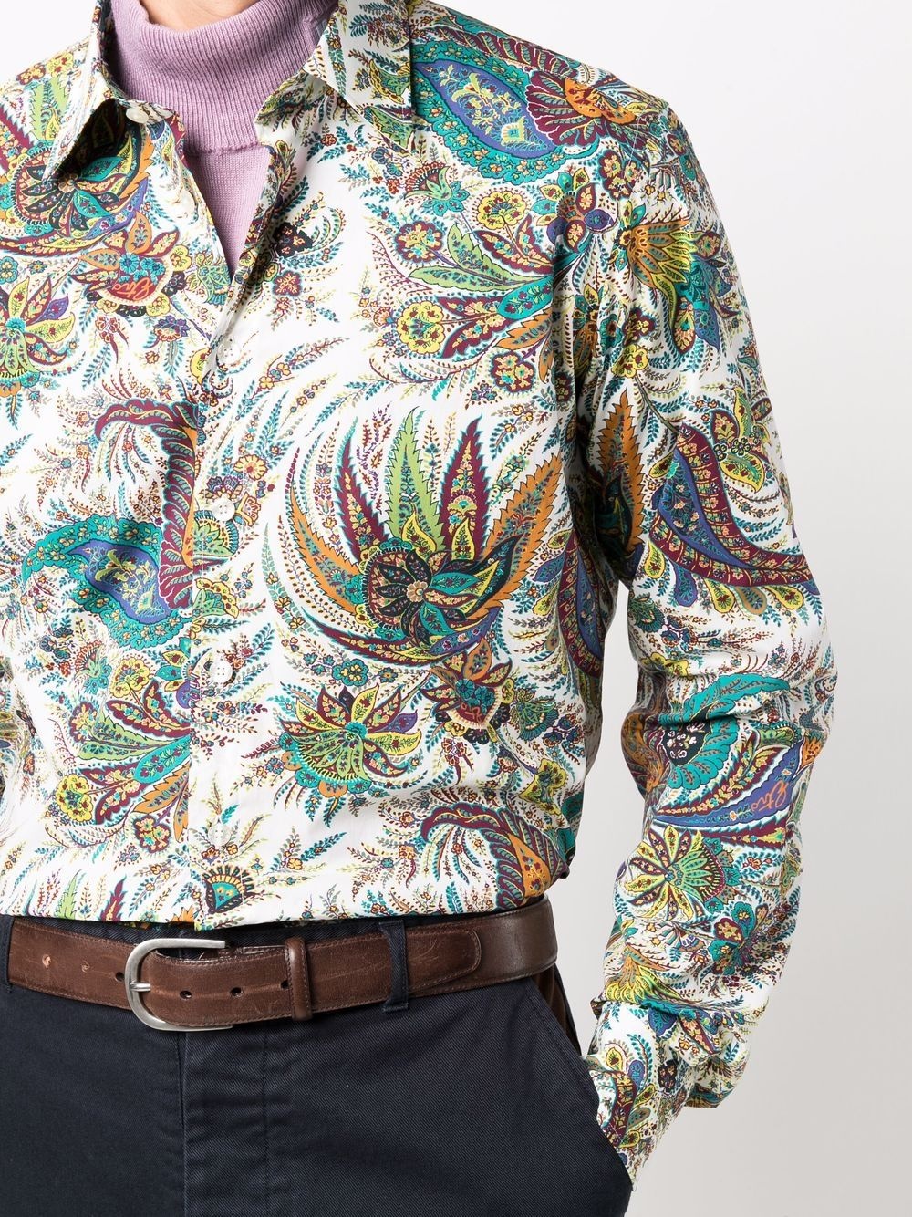 paisley button-down shirt - 5