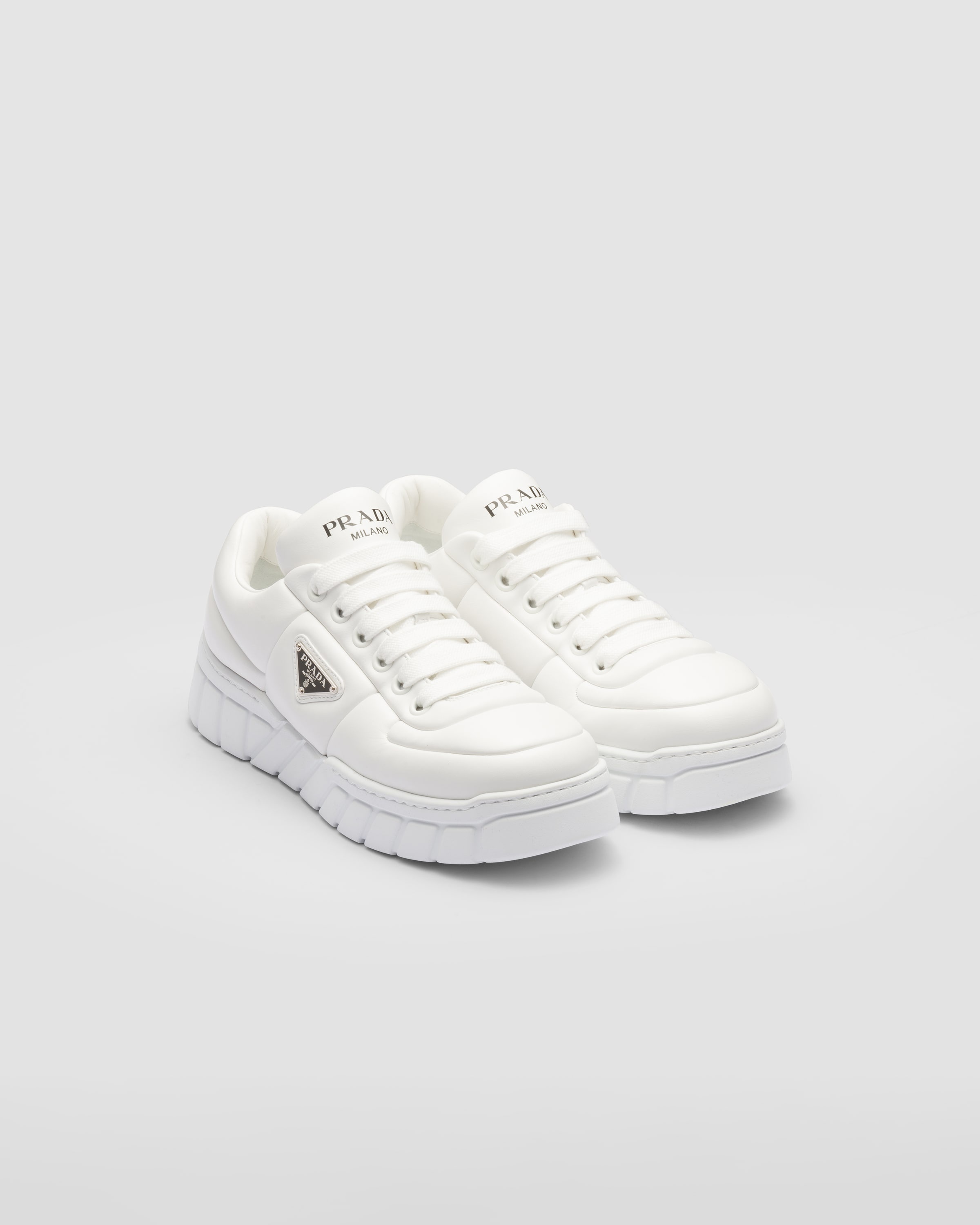 Padded nappa leather sneakers - 1